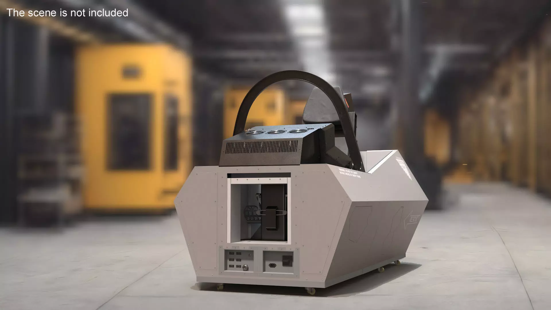 F-35 Fighter Cockpit Simulator Turned Off 3D model_2