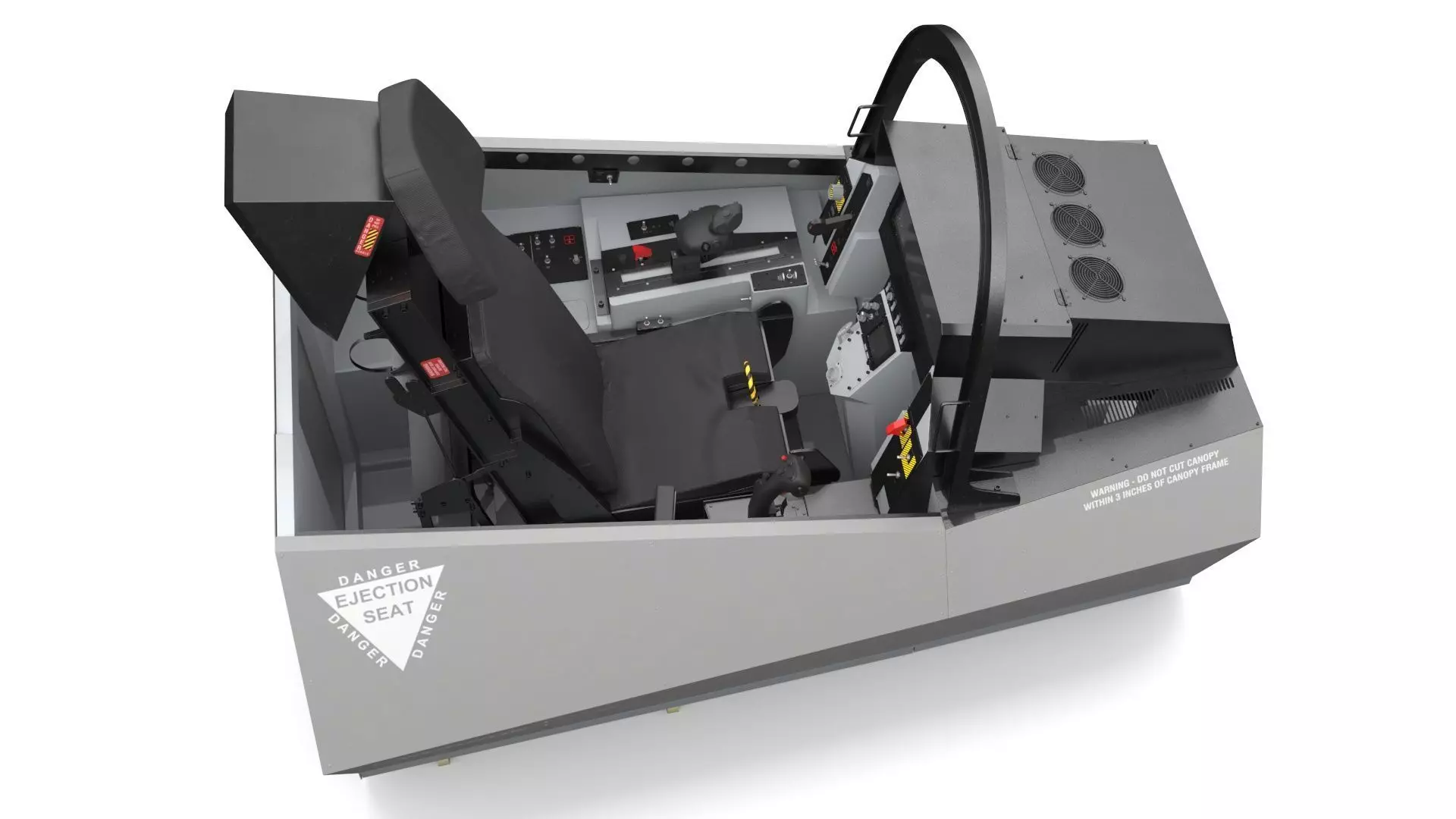 F-35 Fighter Cockpit Simulator Turned Off 3D model_11