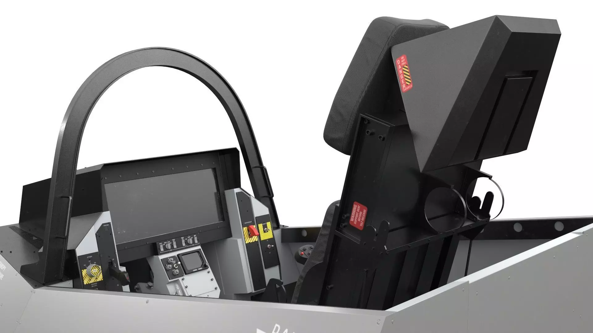 F-35 Fighter Cockpit Simulator Turned Off 3D model_16