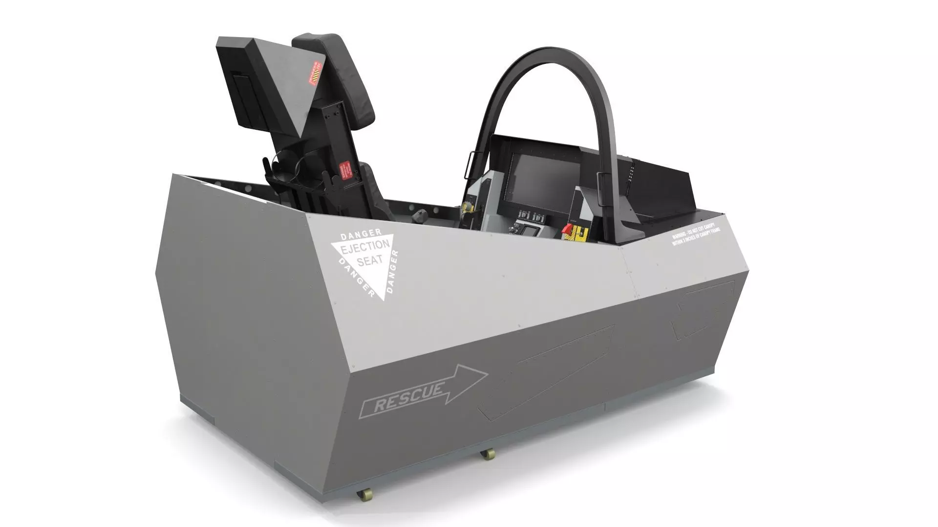 F-35 Fighter Cockpit Simulator Turned Off 3D model_8