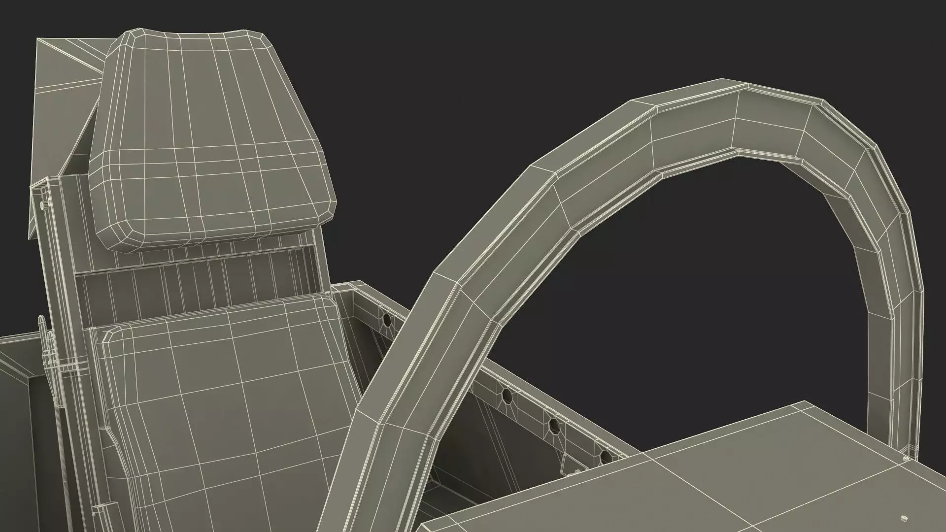 F-35 Fighter Cockpit Simulator Turned Off 3D model_42