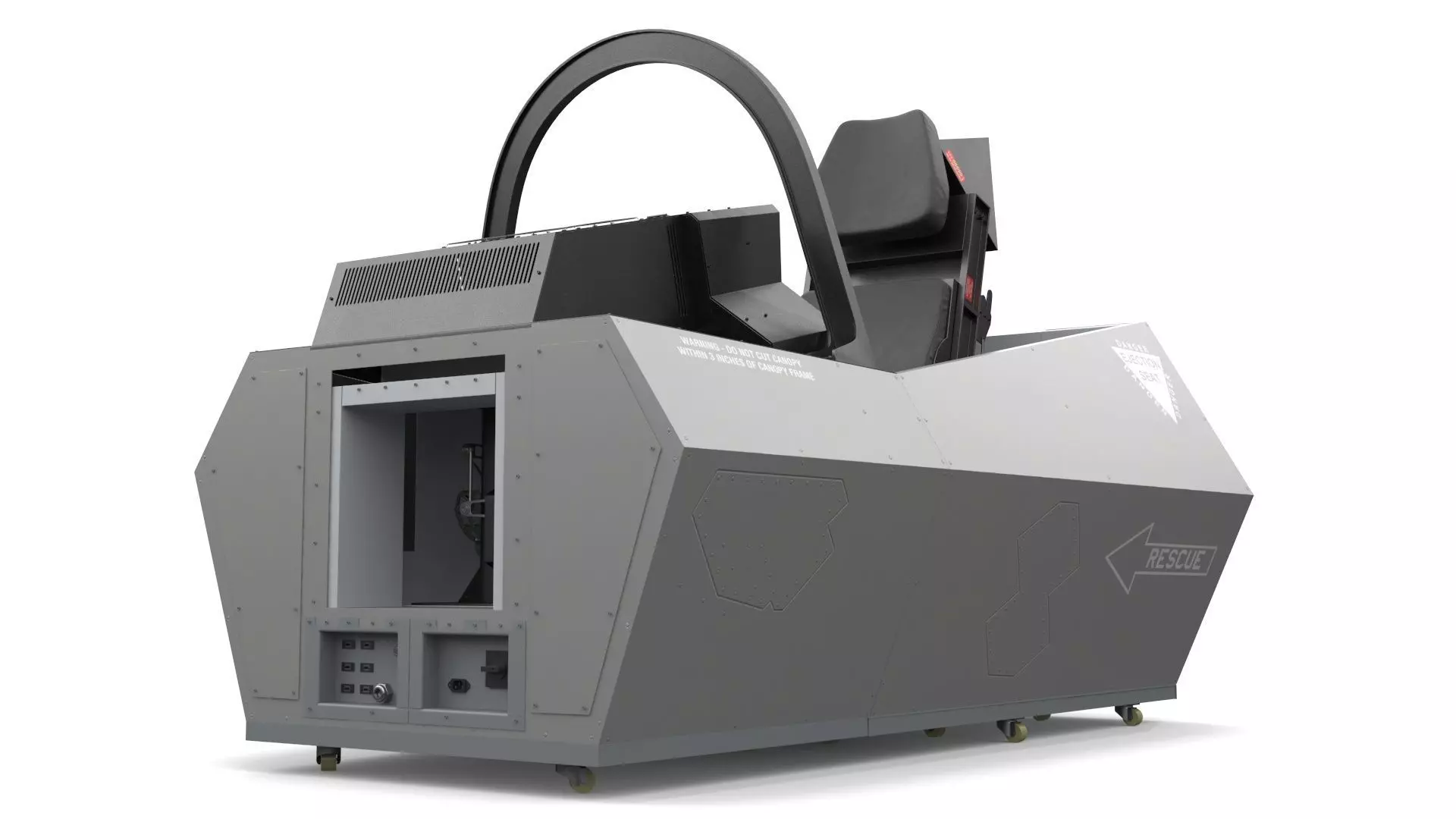 F-35 Fighter Cockpit Simulator Turned Off 3D model_9