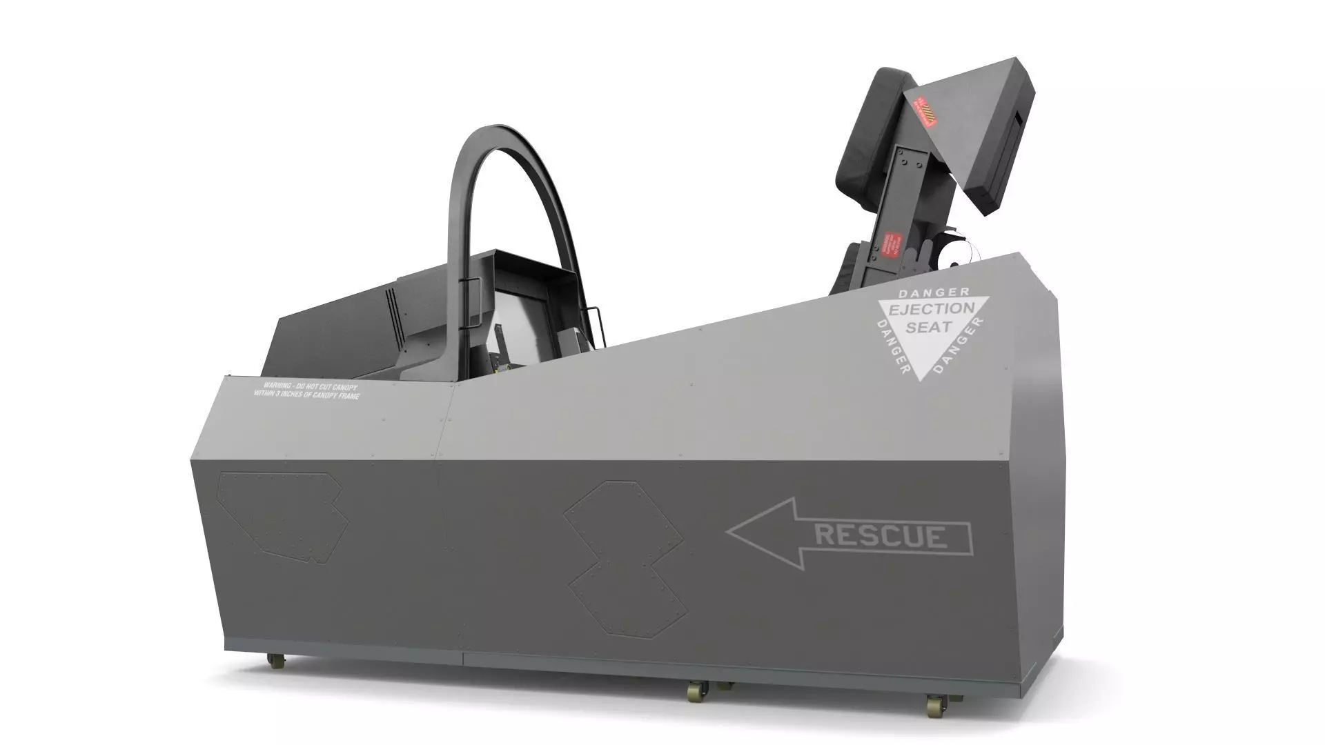 F-35 Fighter Cockpit Simulator Turned Off 3D model_10