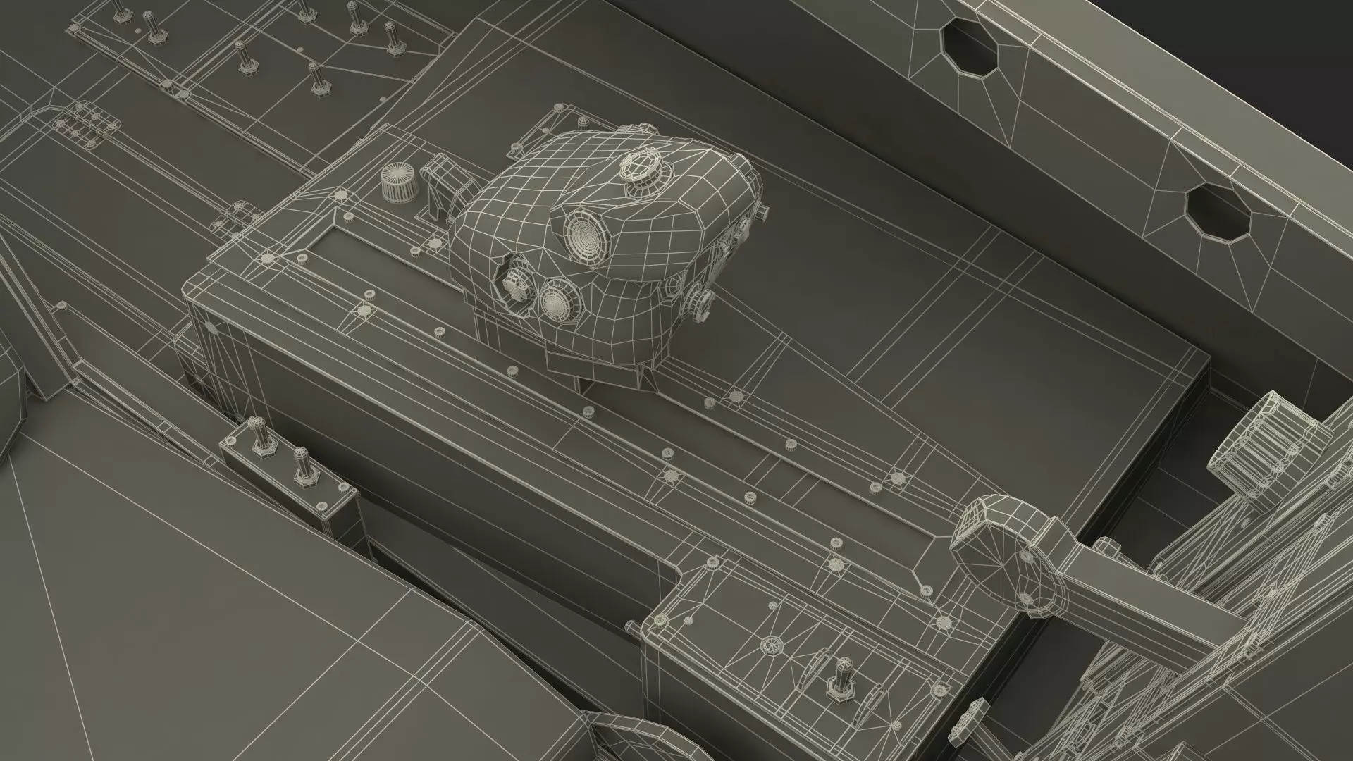 F-35 Fighter Cockpit Simulator Turned Off 3D model_44