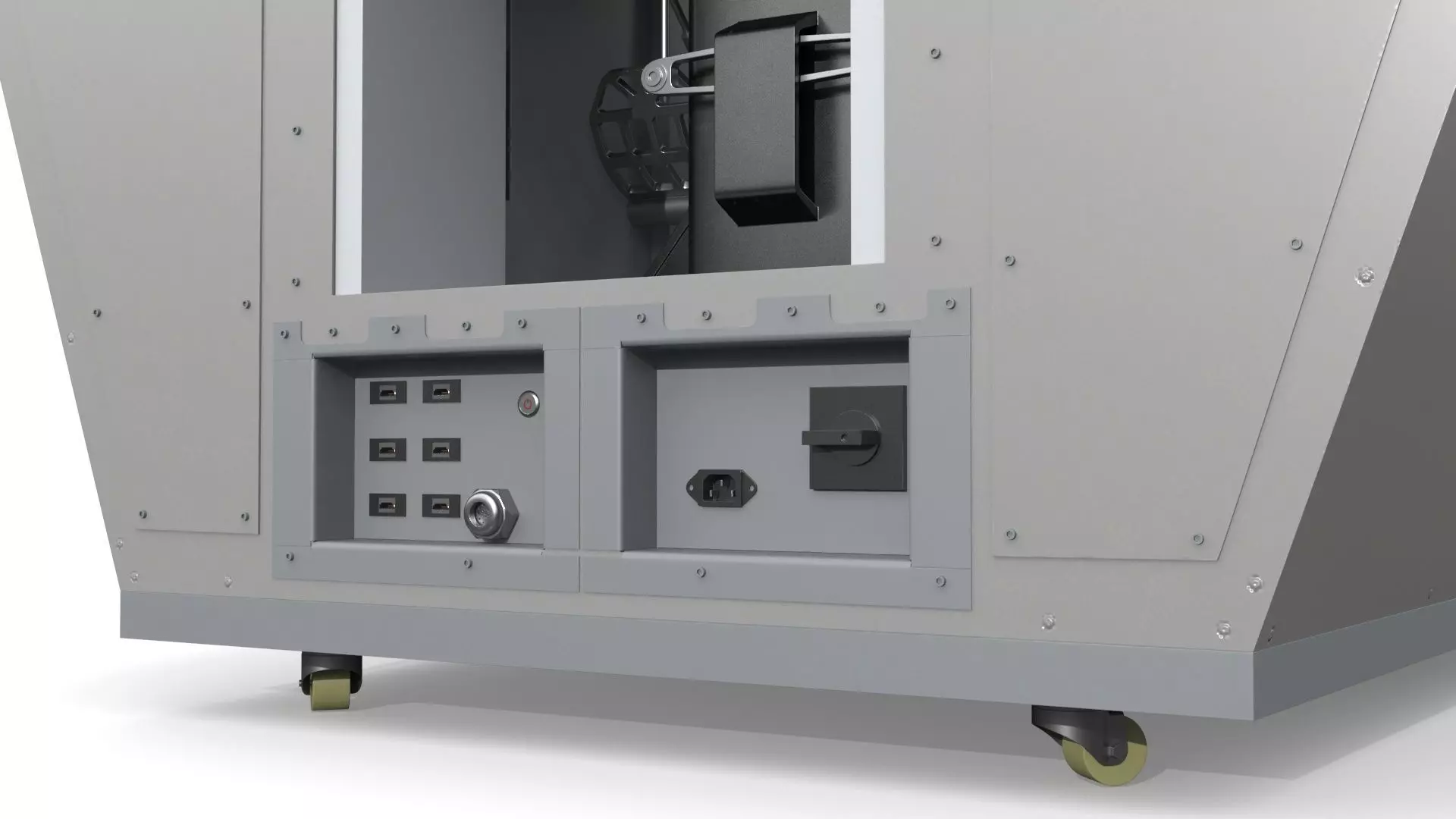 F-35 Fighter Cockpit Simulator Turned Off 3D model_14