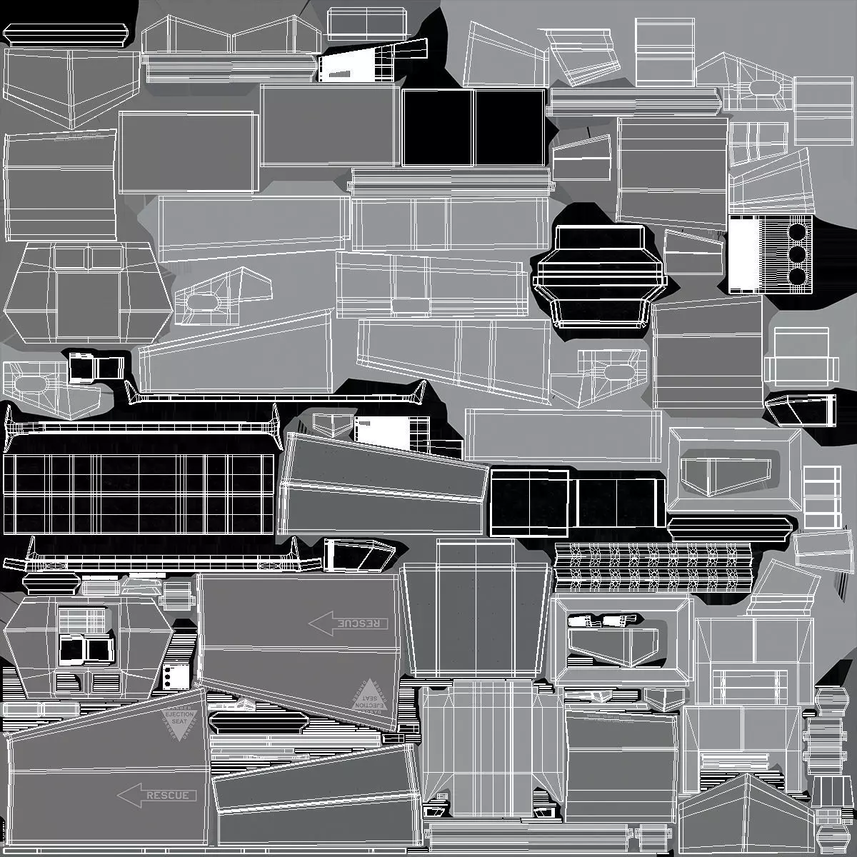 F-35 Fighter Cockpit Simulator Turned Off 3D model_27