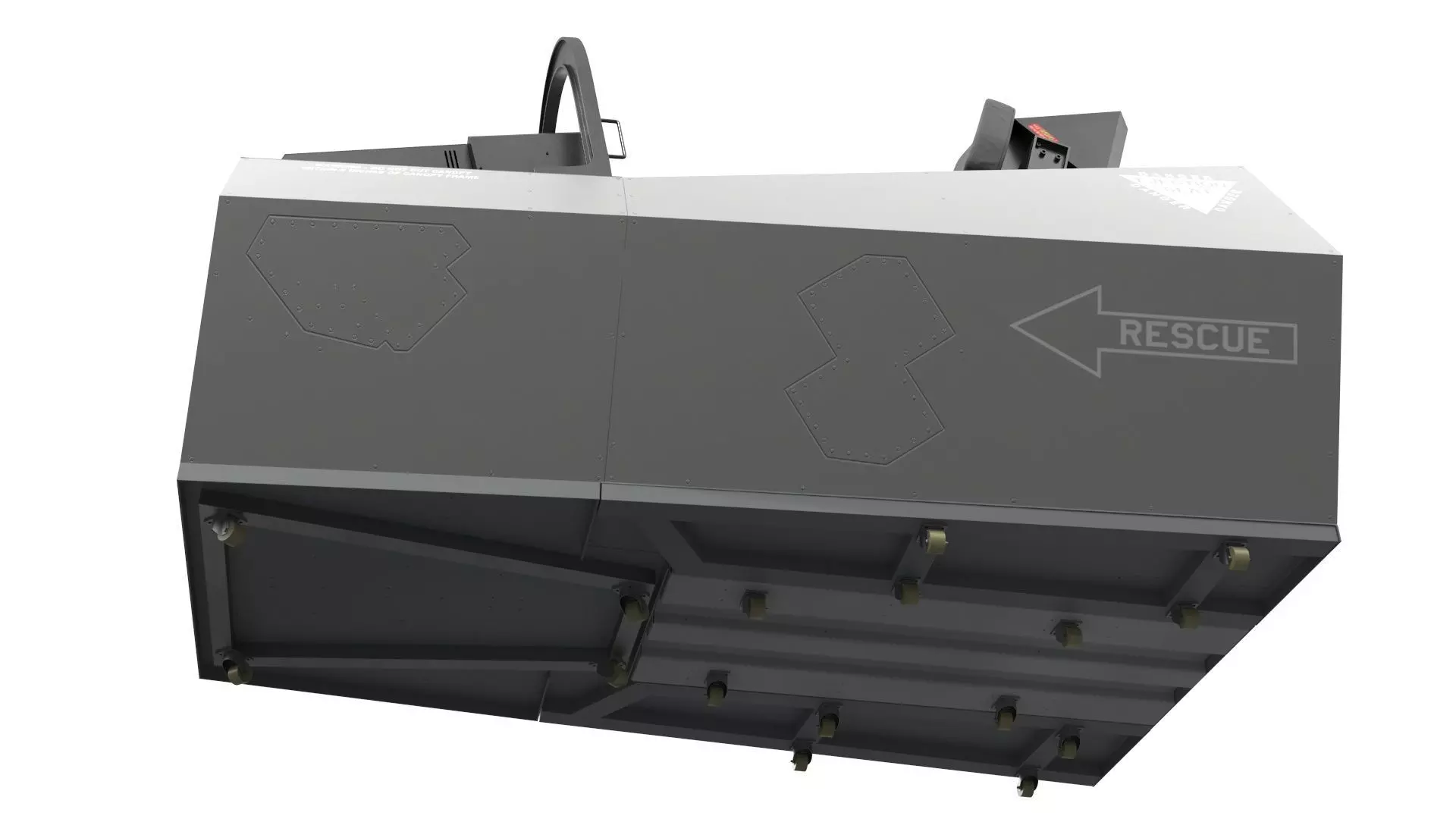 F-35 Fighter Cockpit Simulator Turned Off 3D model_12