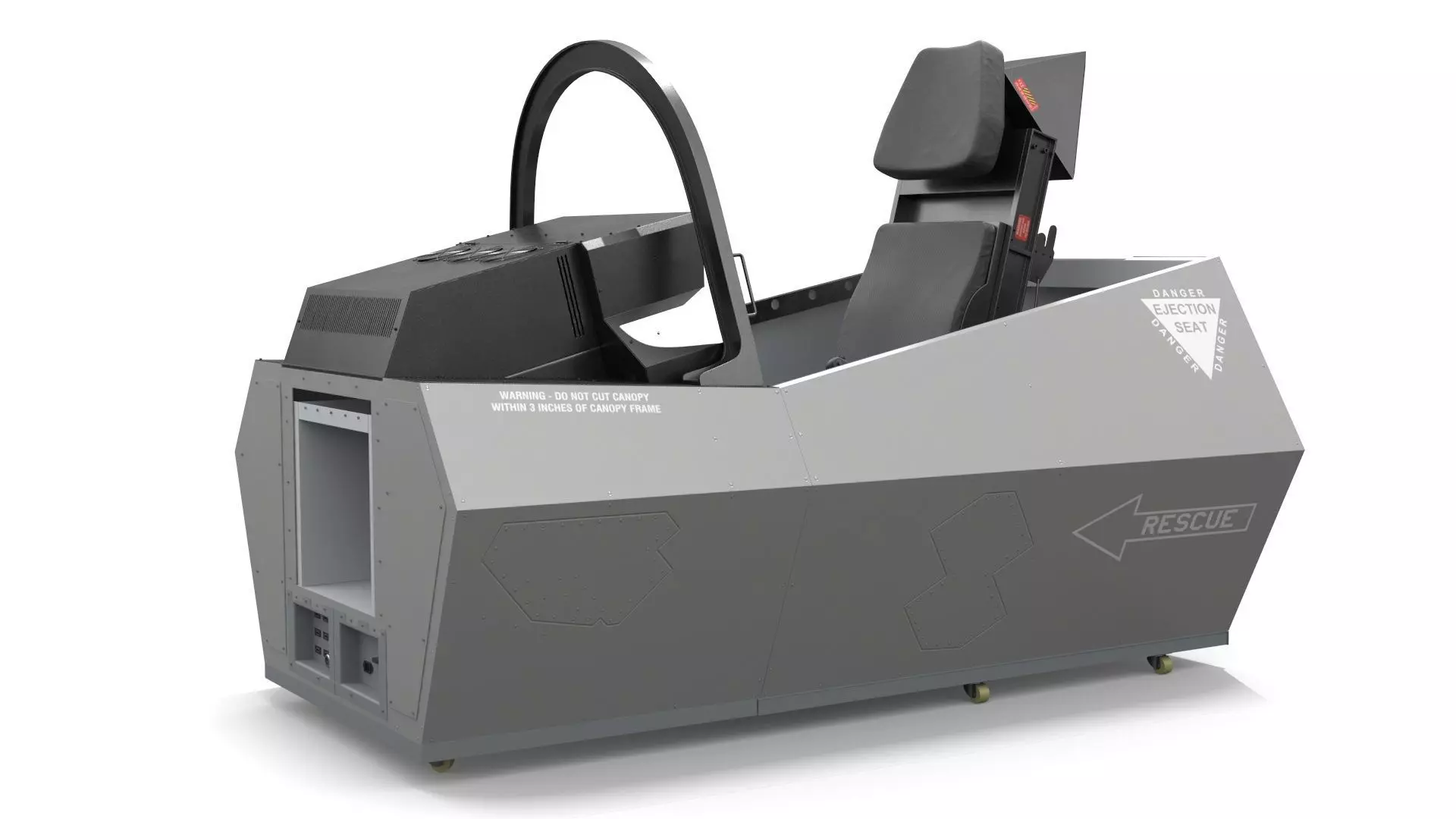 F-35 Fighter Cockpit Simulator Turned Off 3D model_7