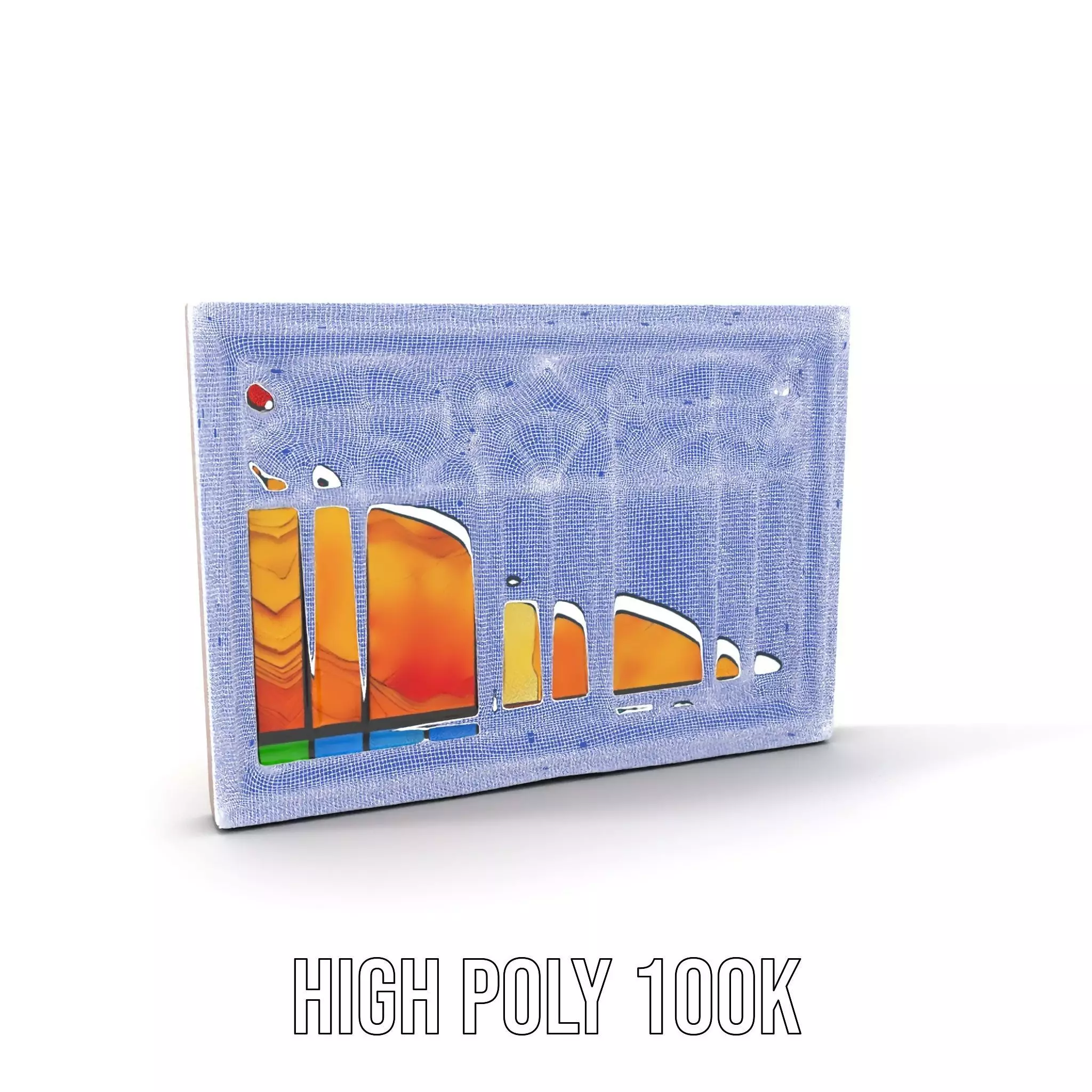 Vibrant Stained Glass Window model pack Low-poly 3D model_4