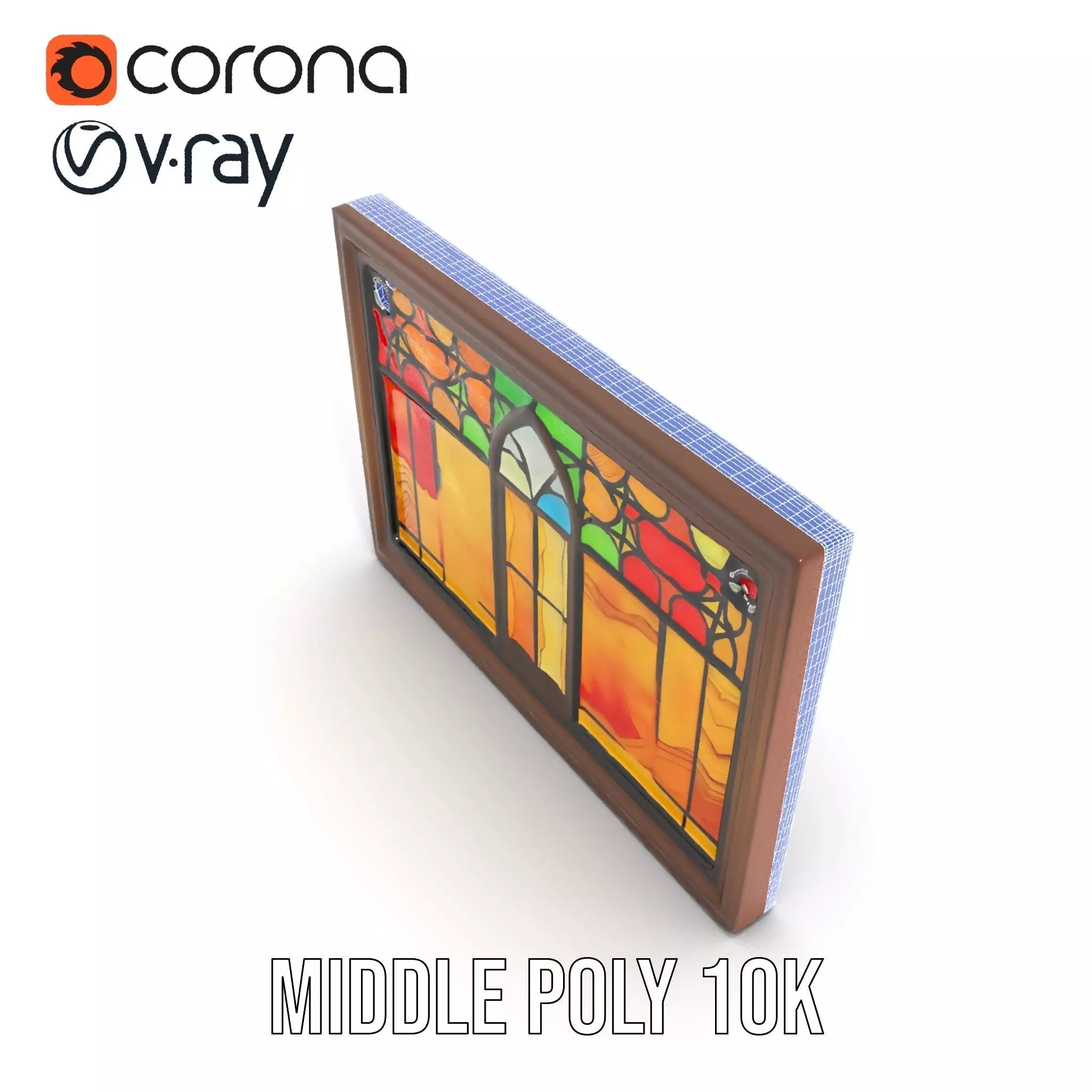 Vibrant Stained Glass Window model pack Low-poly 3D model_22