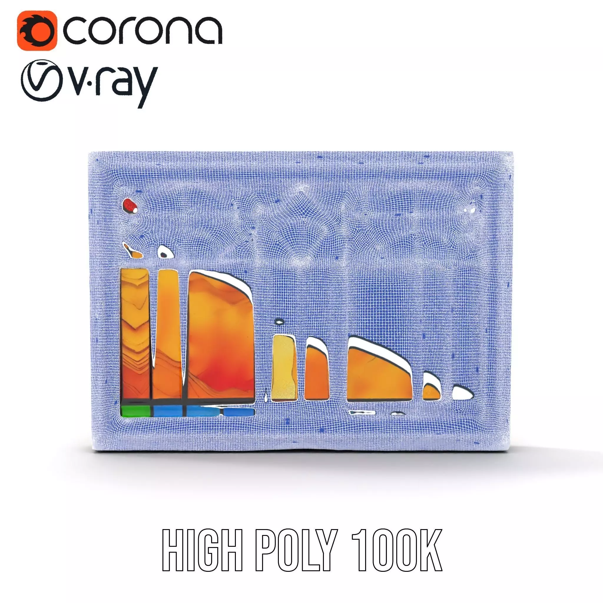 Vibrant Stained Glass Window model pack Low-poly 3D model_34