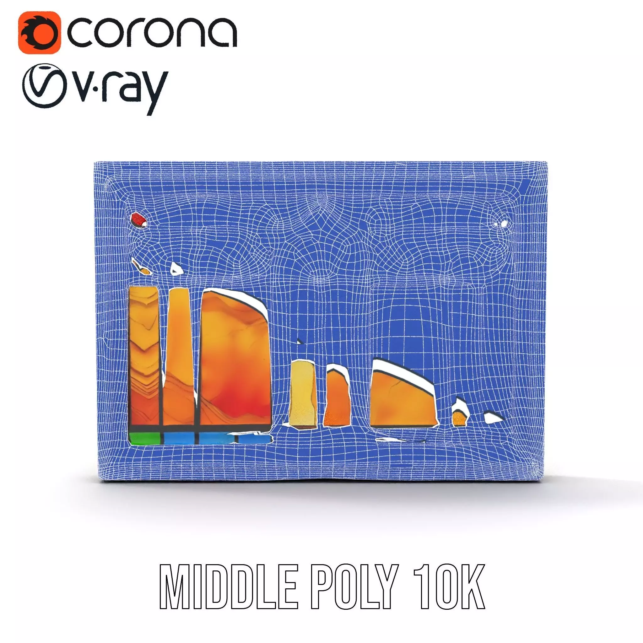 Vibrant Stained Glass Window model pack Low-poly 3D model_24