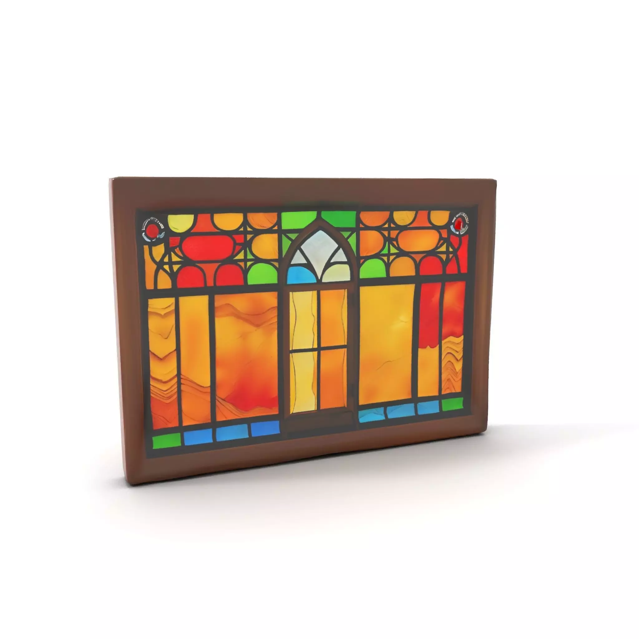 Vibrant Stained Glass Window model pack Low-poly 3D model_14