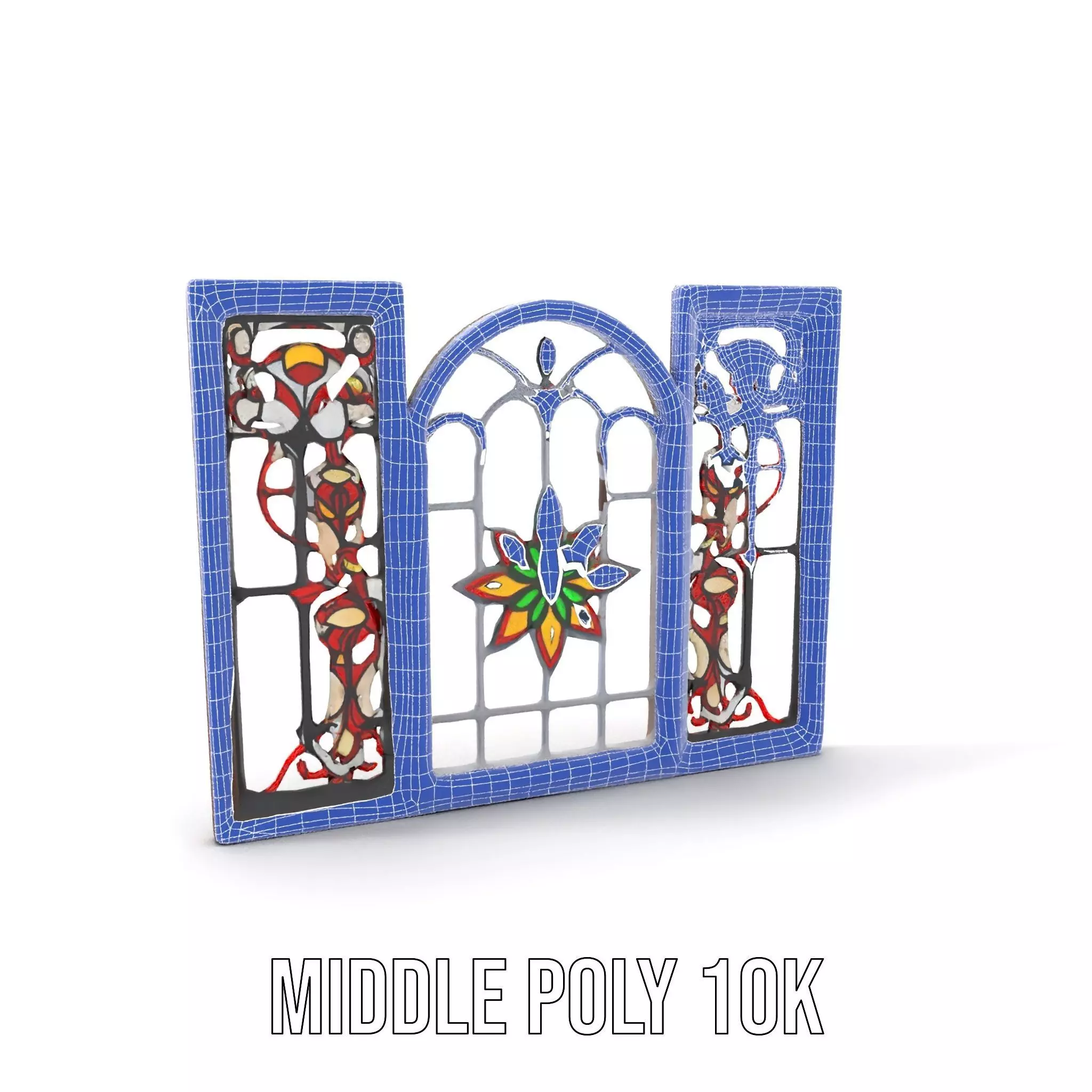 Vibrant Stained Glass Window model pack Low-poly 3D model_21