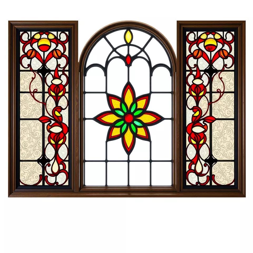 Vibrant Stained Glass Window model pack Low-poly 3D model_2