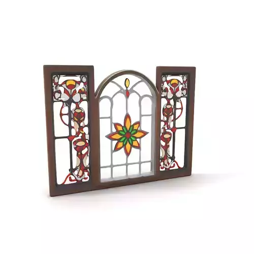 Vibrant Stained Glass Window model pack