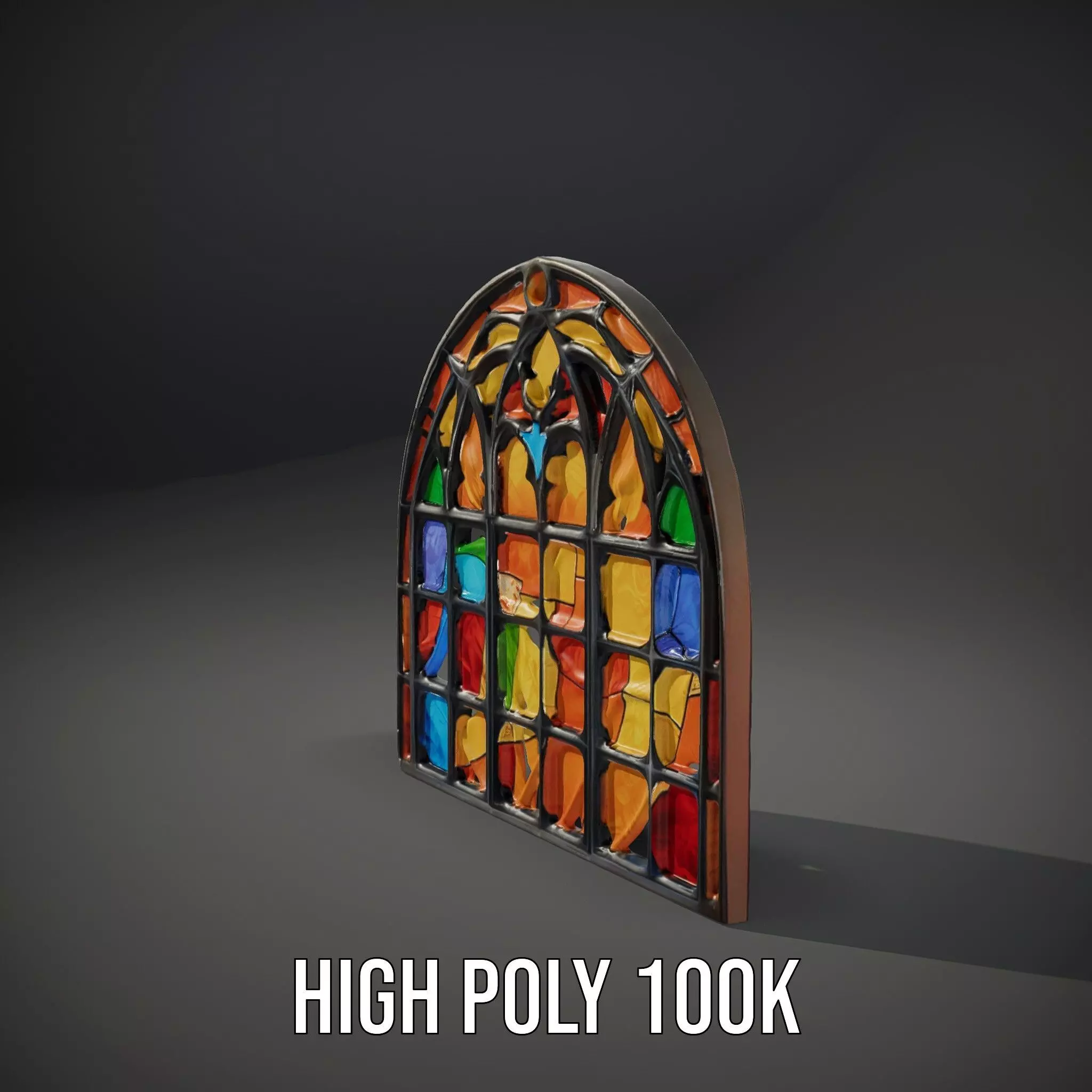 Vibrant Stained Glass model pack Low-poly 3D model_9