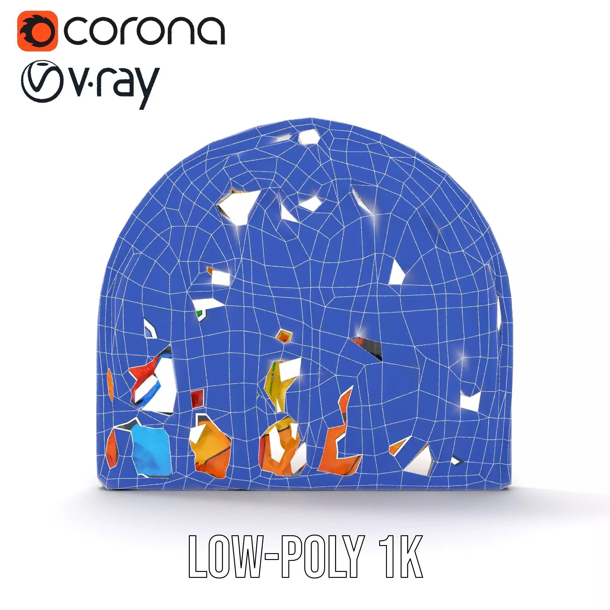 Vibrant Stained Glass model pack Low-poly 3D model_28