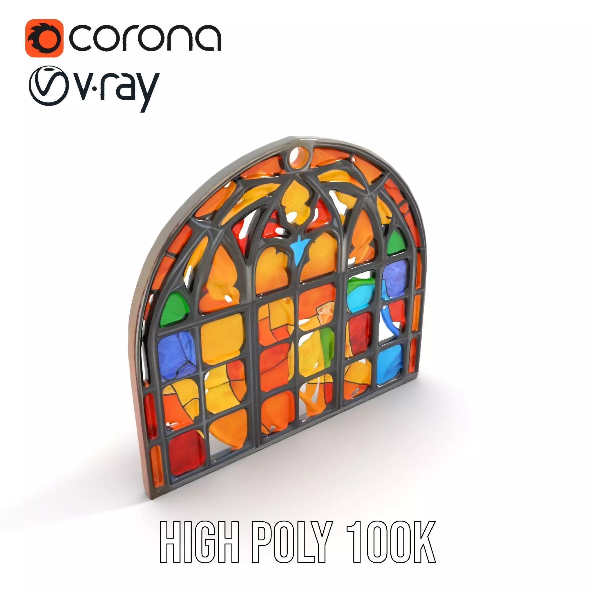 Vibrant Stained Glass model pack Low-poly 3D model_20