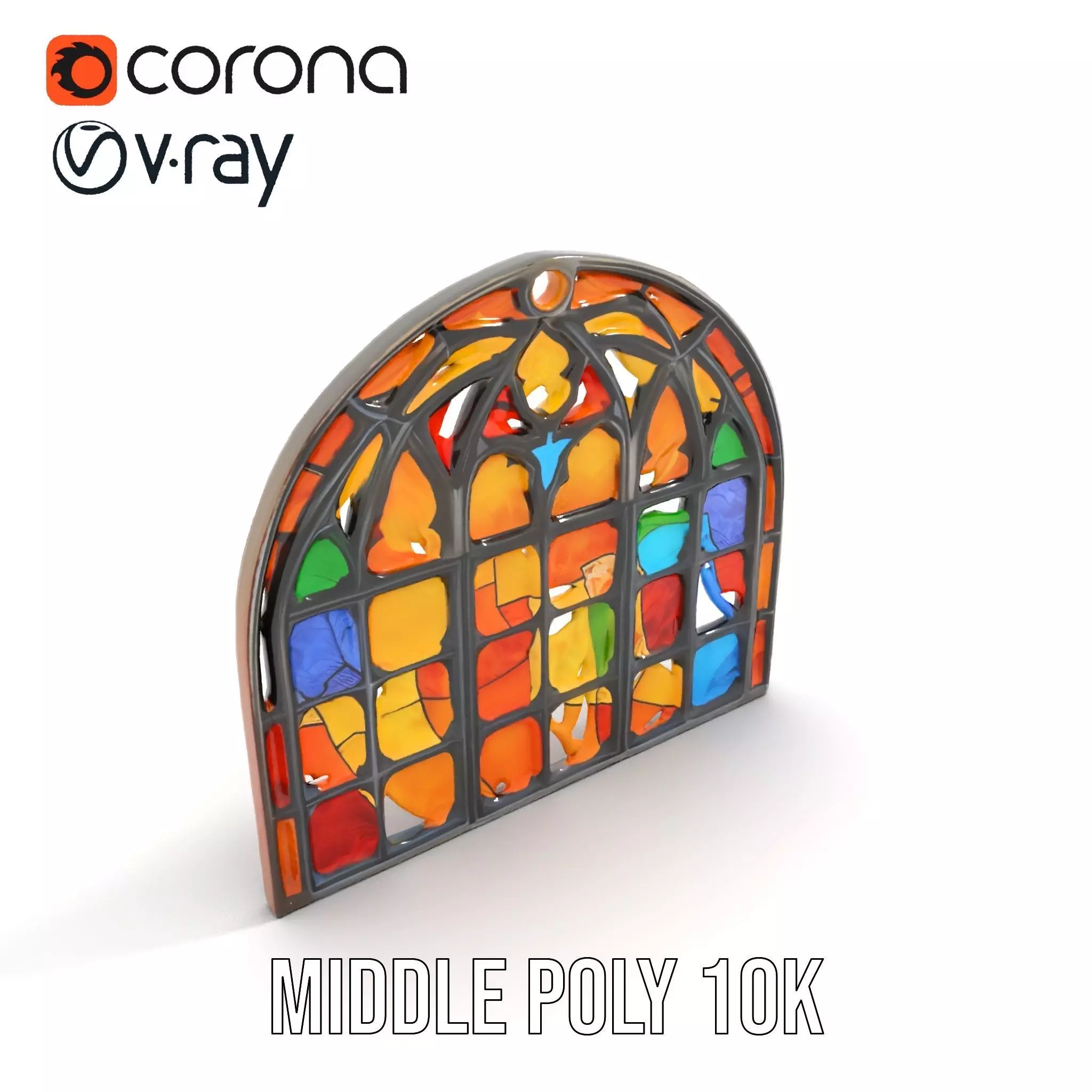 Vibrant Stained Glass model pack Low-poly 3D model_5