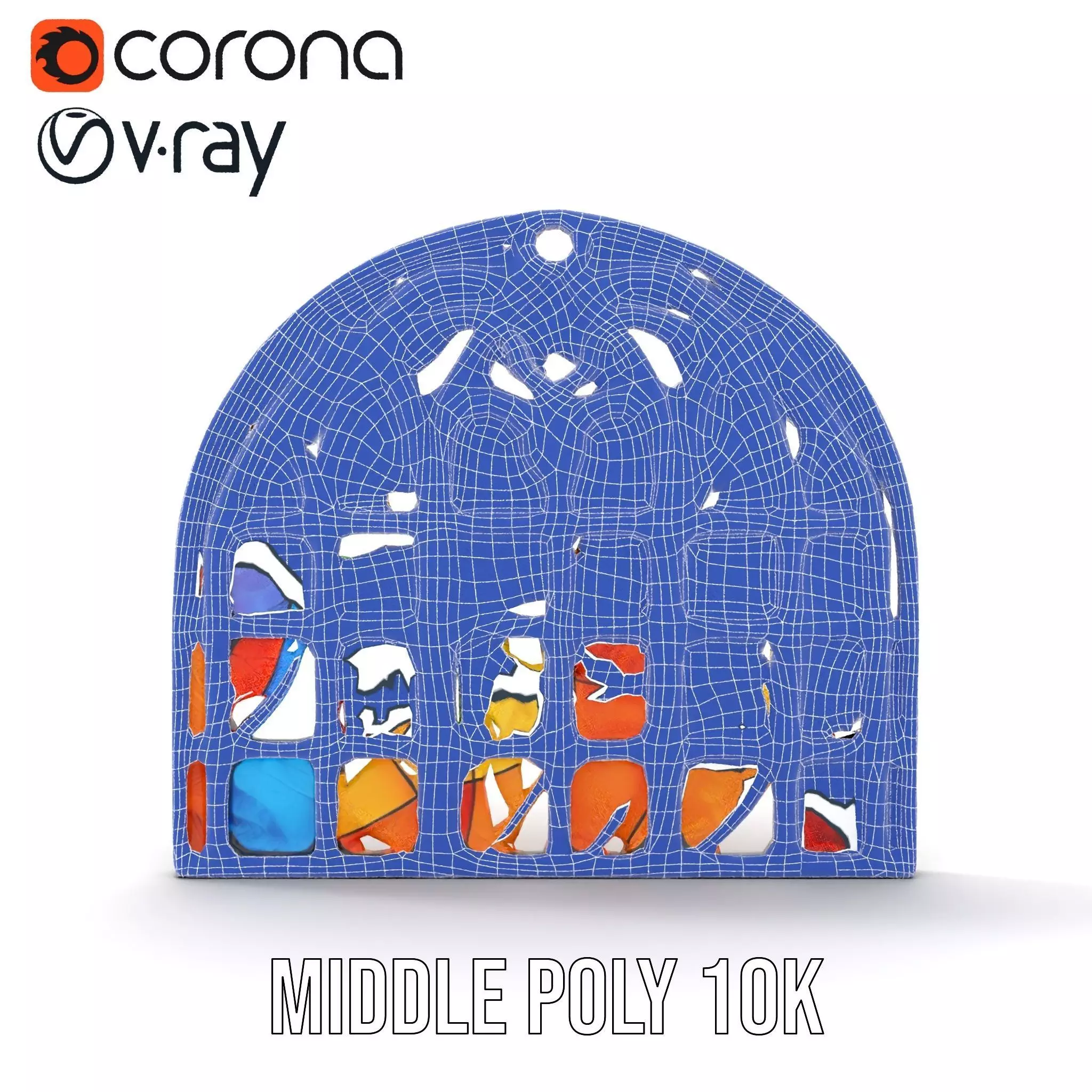 Vibrant Stained Glass model pack Low-poly 3D model_24