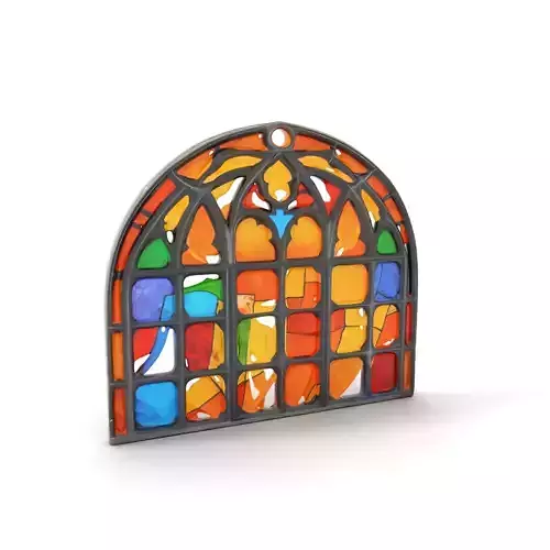 Vibrant Stained Glass model pack Low-poly 3D model