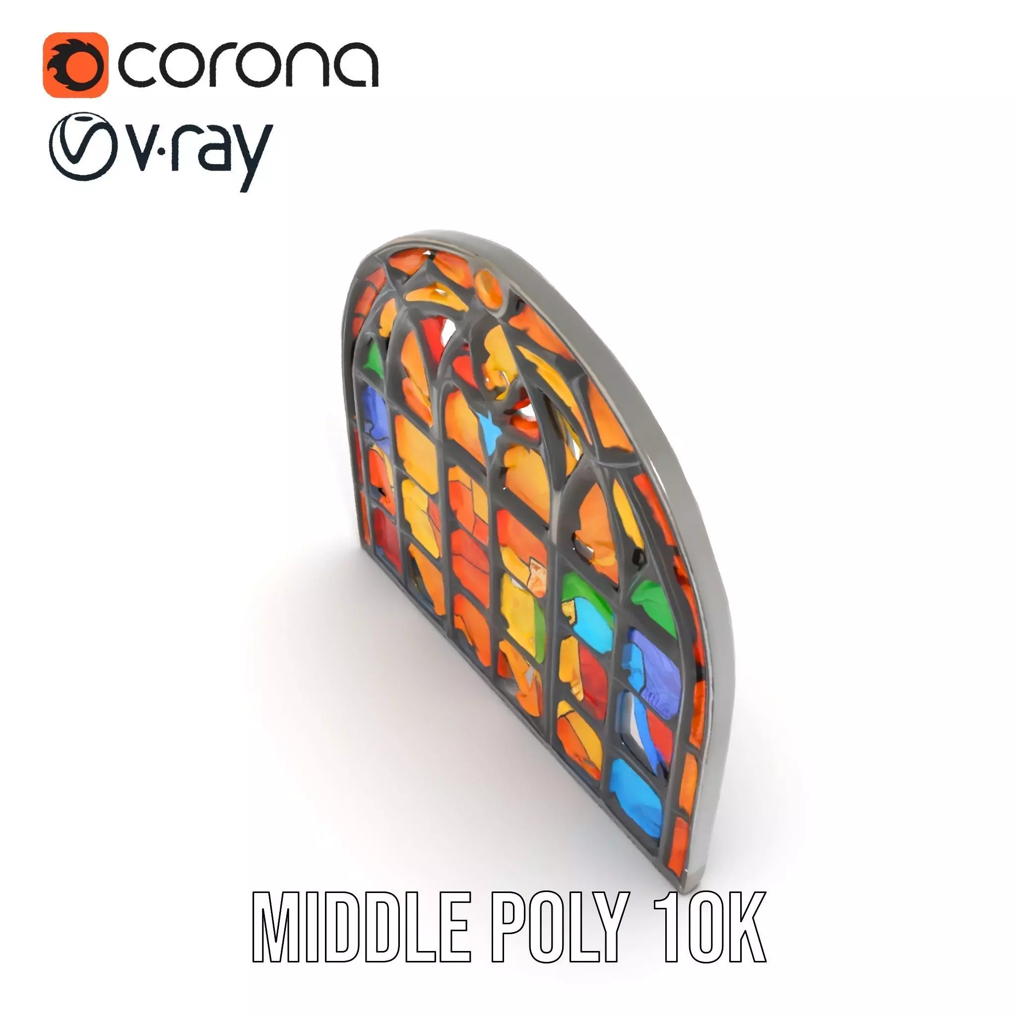 Vibrant Stained Glass model pack Low-poly 3D model_12
