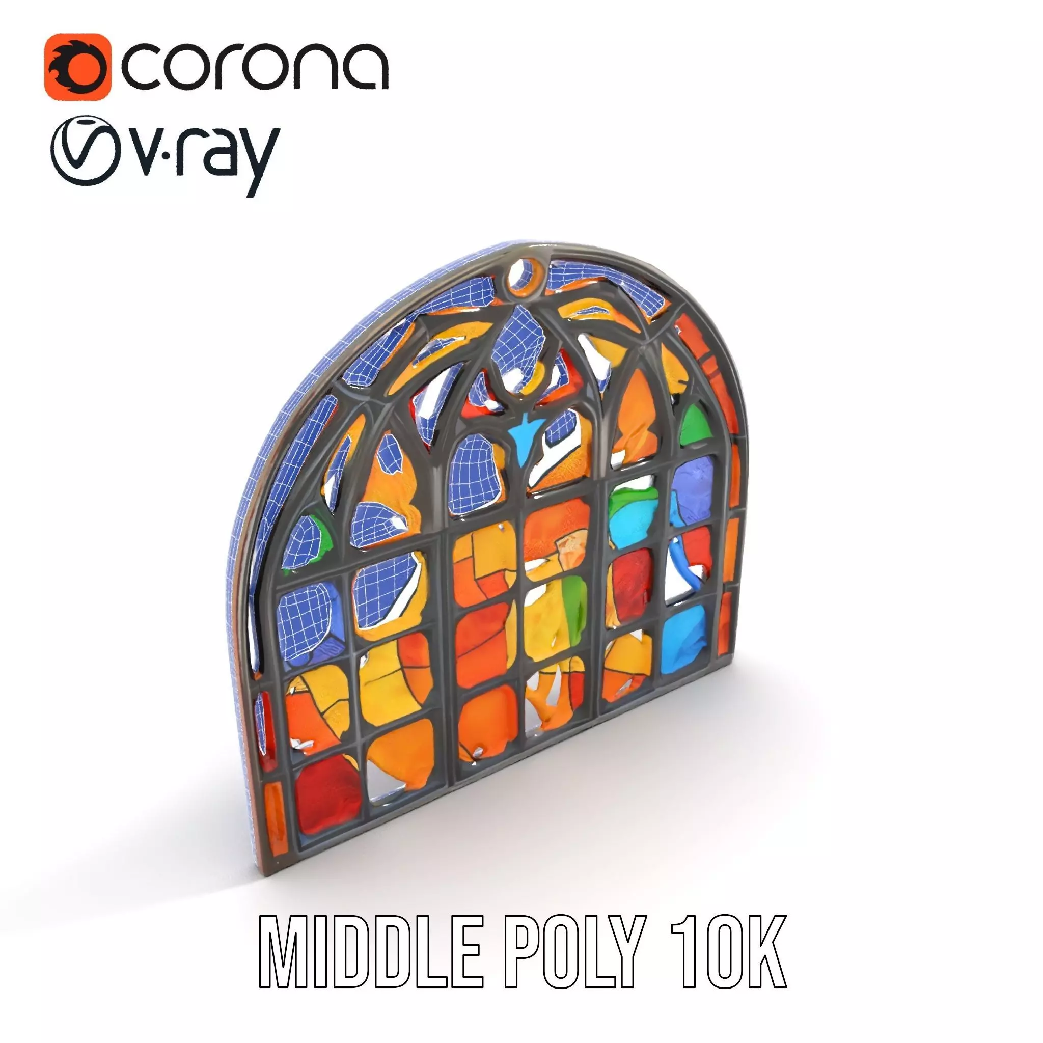 Vibrant Stained Glass model pack Low-poly 3D model_18