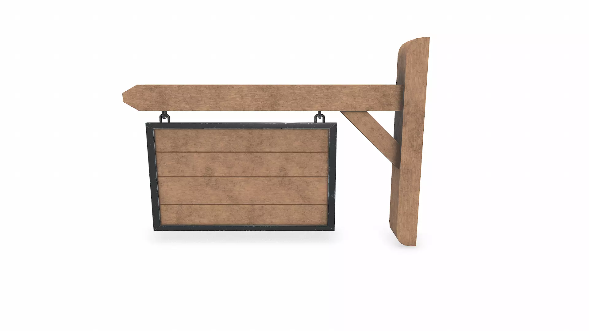 Medieval Wall Hanging Signboard Low-poly PBR Free low-poly 3D model_8