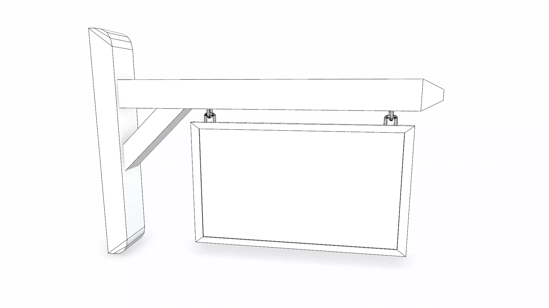 Medieval Wall Hanging Signboard Low-poly PBR Free low-poly 3D model_15