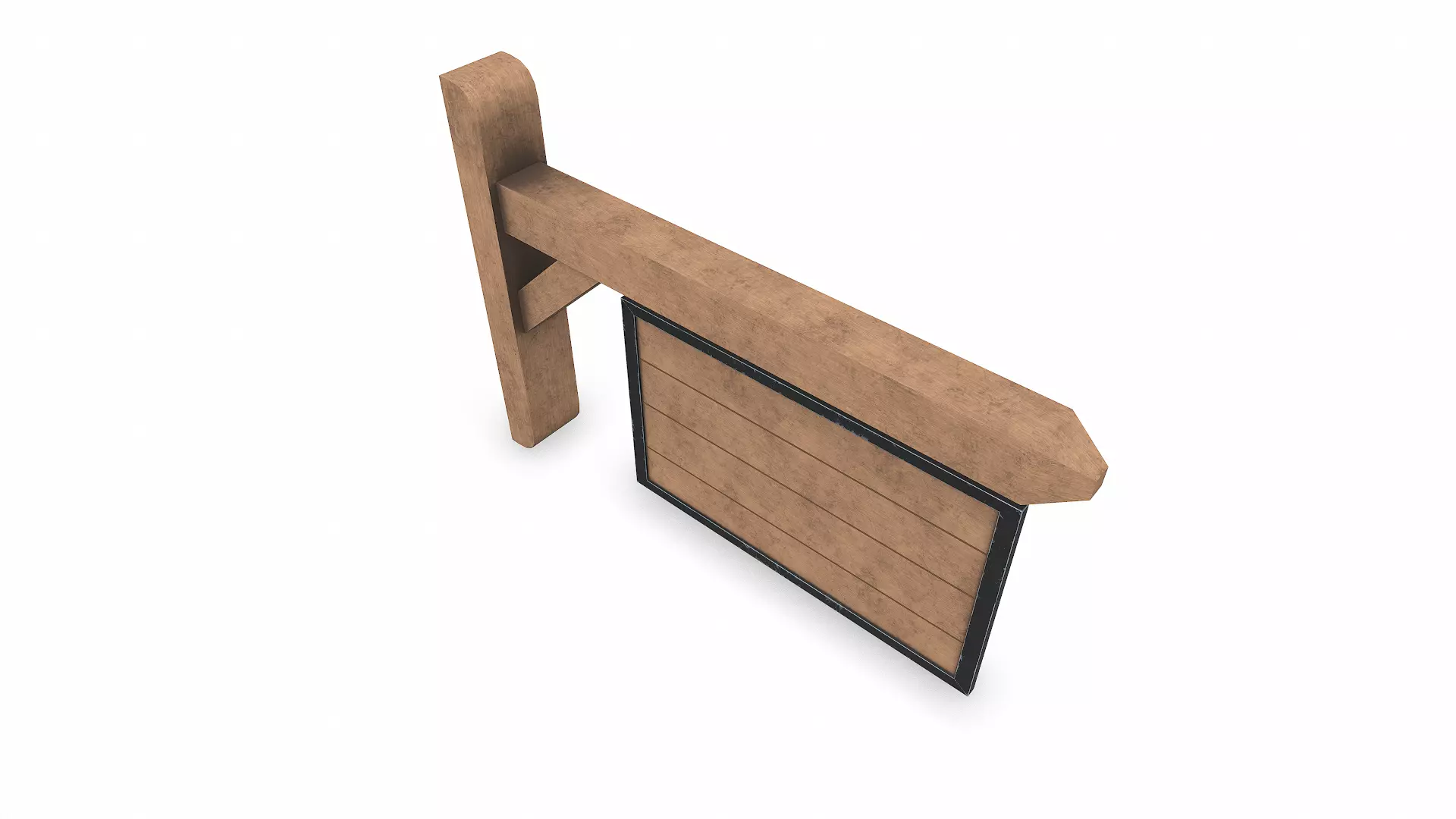 Medieval Wall Hanging Signboard Low-poly PBR Free low-poly 3D model_4