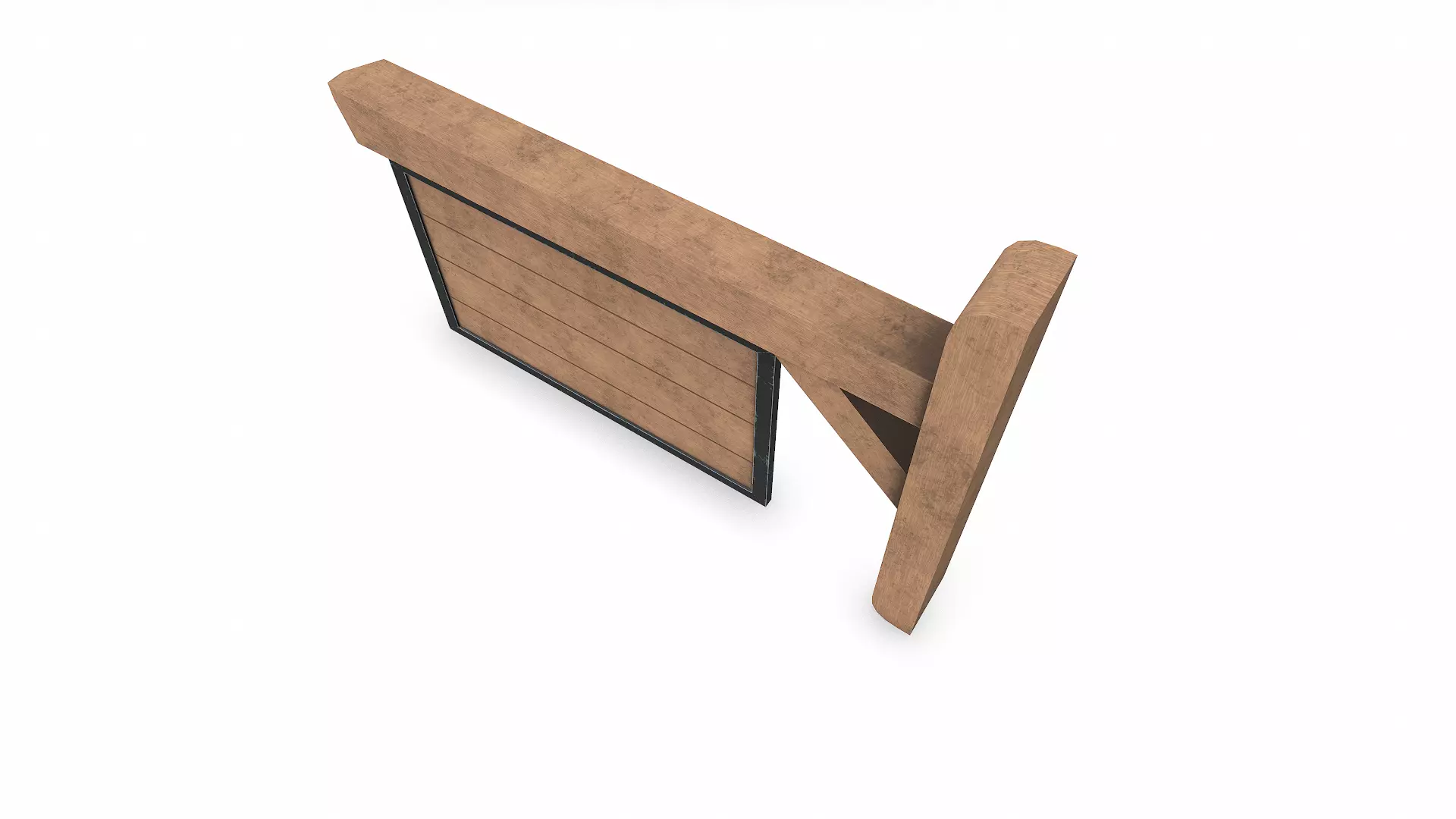 Medieval Wall Hanging Signboard Low-poly PBR Free low-poly 3D model_10