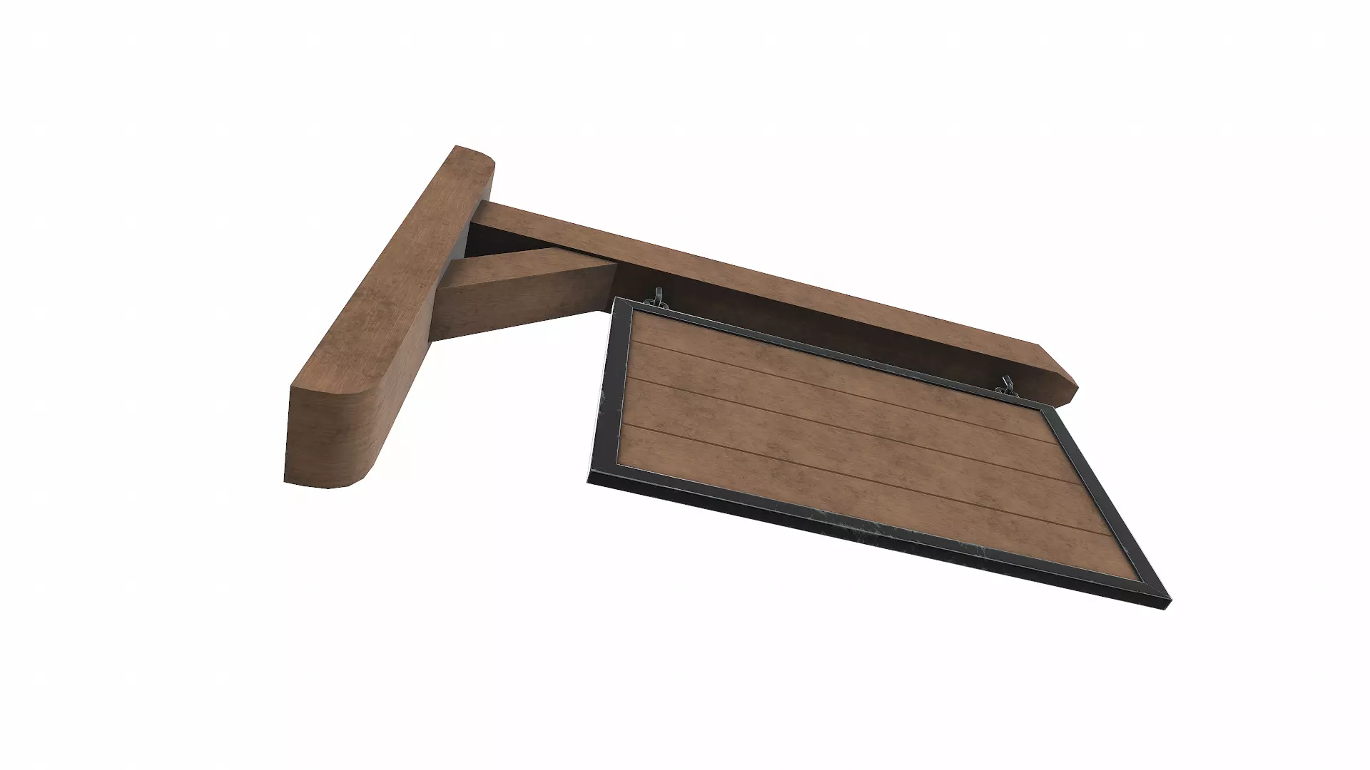 Medieval Wall Hanging Signboard Low-poly PBR Free low-poly 3D model_12