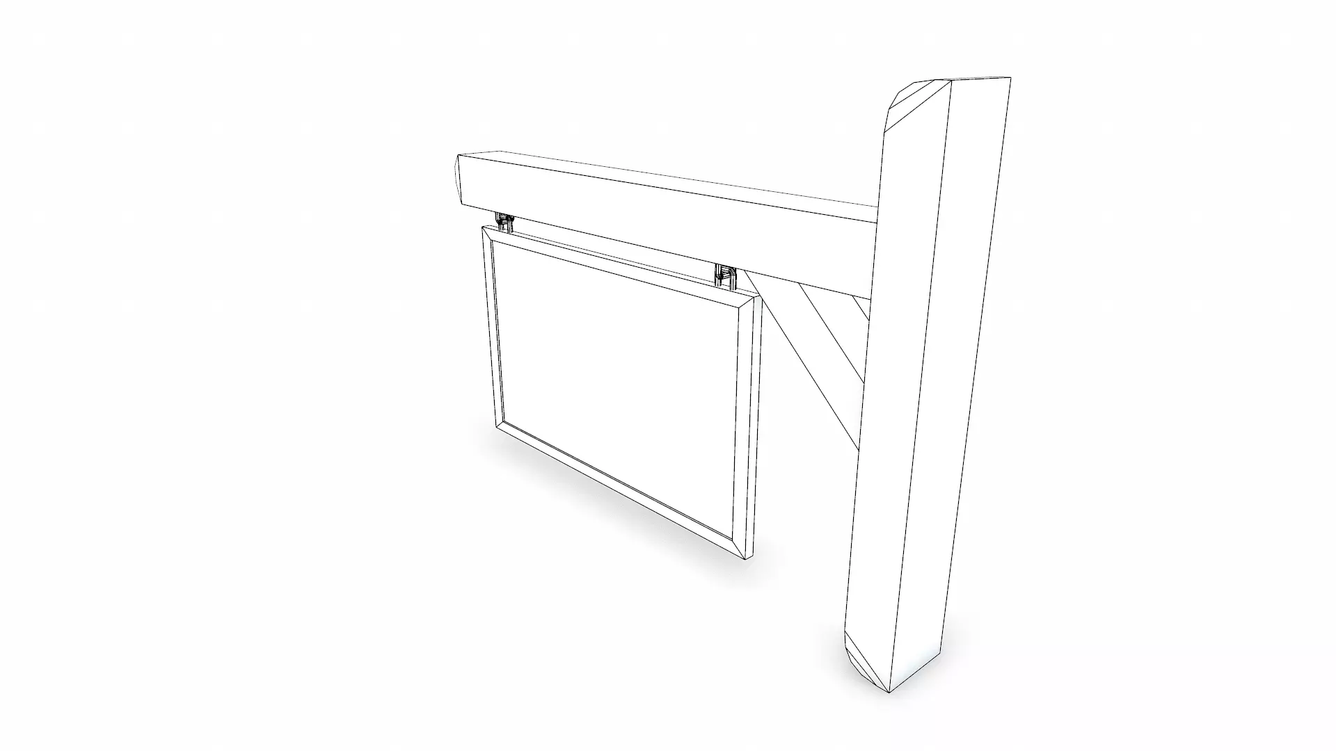 Medieval Wall Hanging Signboard Low-poly PBR Free low-poly 3D model_18