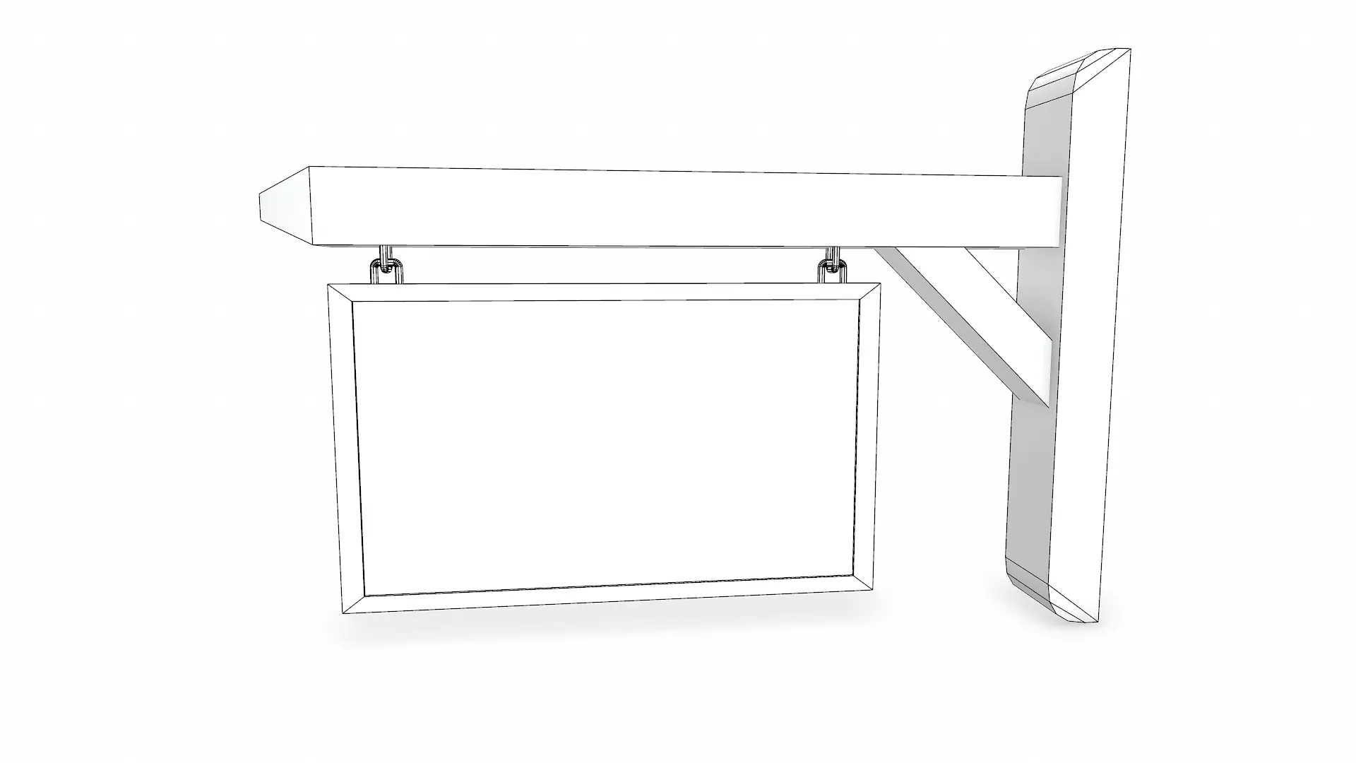 Medieval Wall Hanging Signboard Low-poly PBR Free low-poly 3D model_16