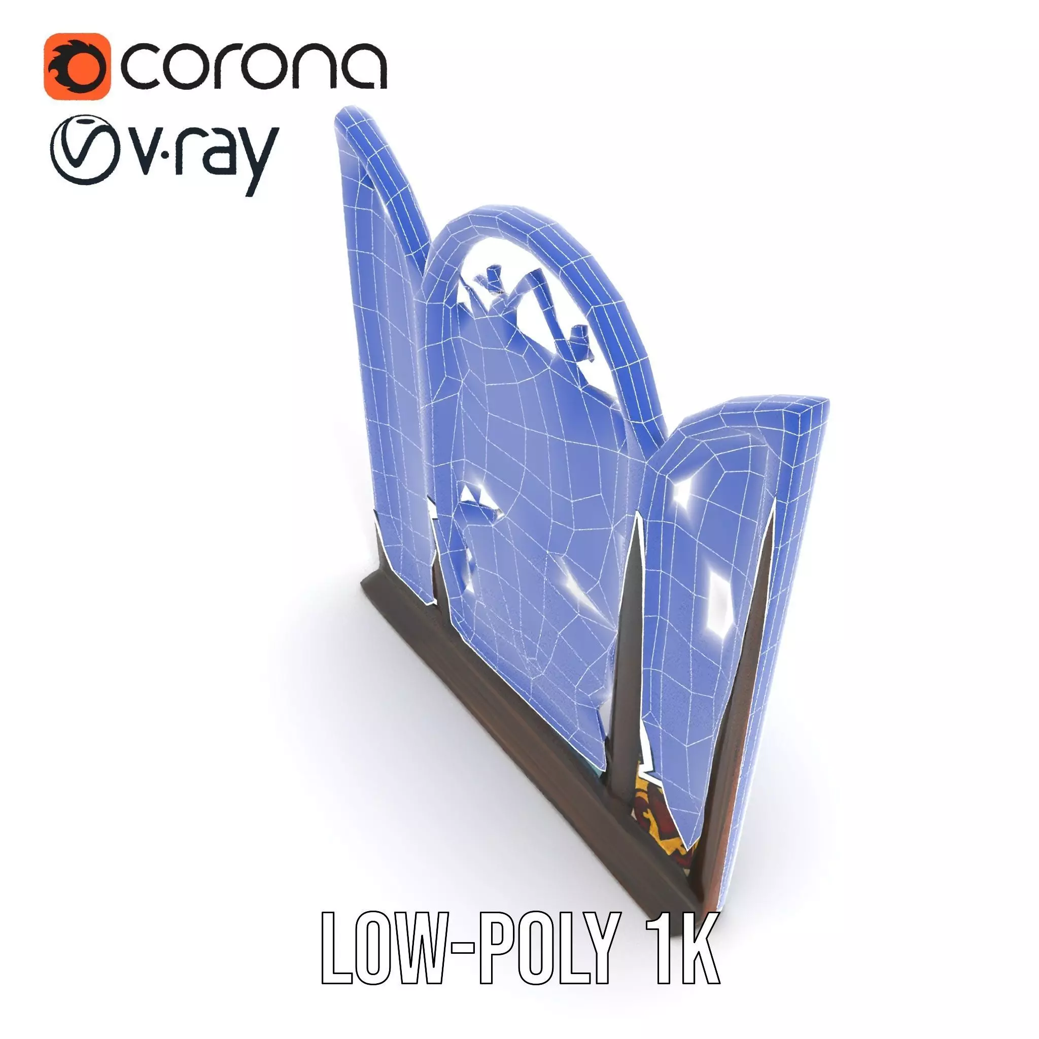 Antique Stained Glass Window model pack Low-poly 3D model_16