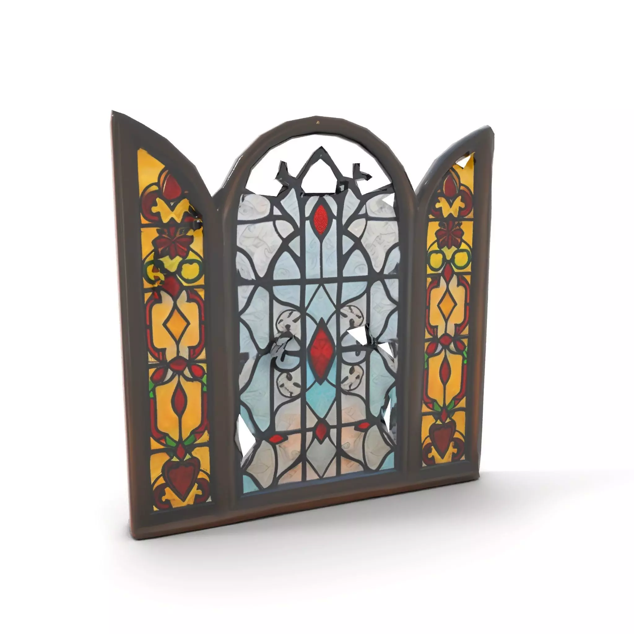 Antique Stained Glass Window model pack Low-poly 3D model_22