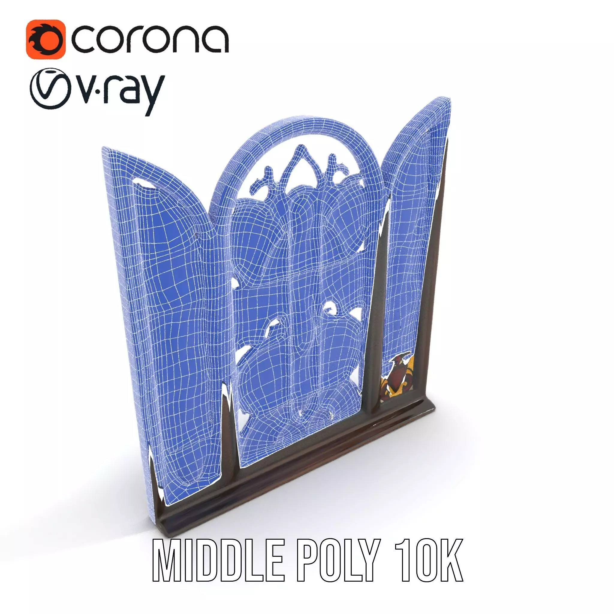 Antique Stained Glass Window model pack Low-poly 3D model_18