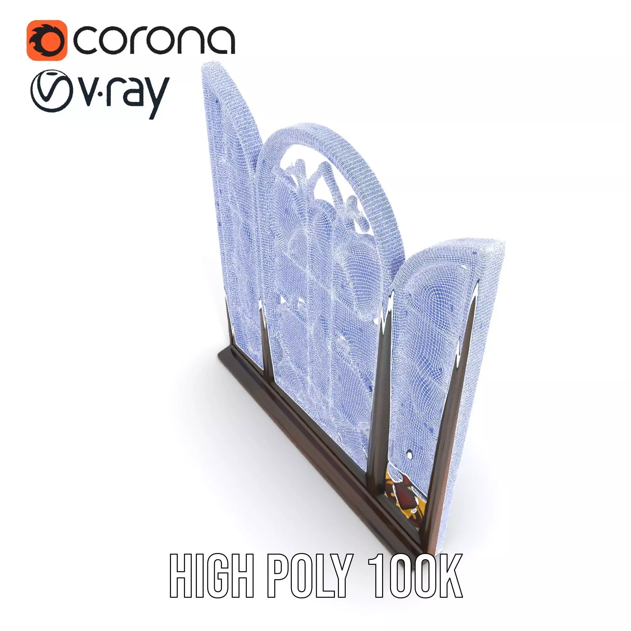 Antique Stained Glass Window model pack Low-poly 3D model_32