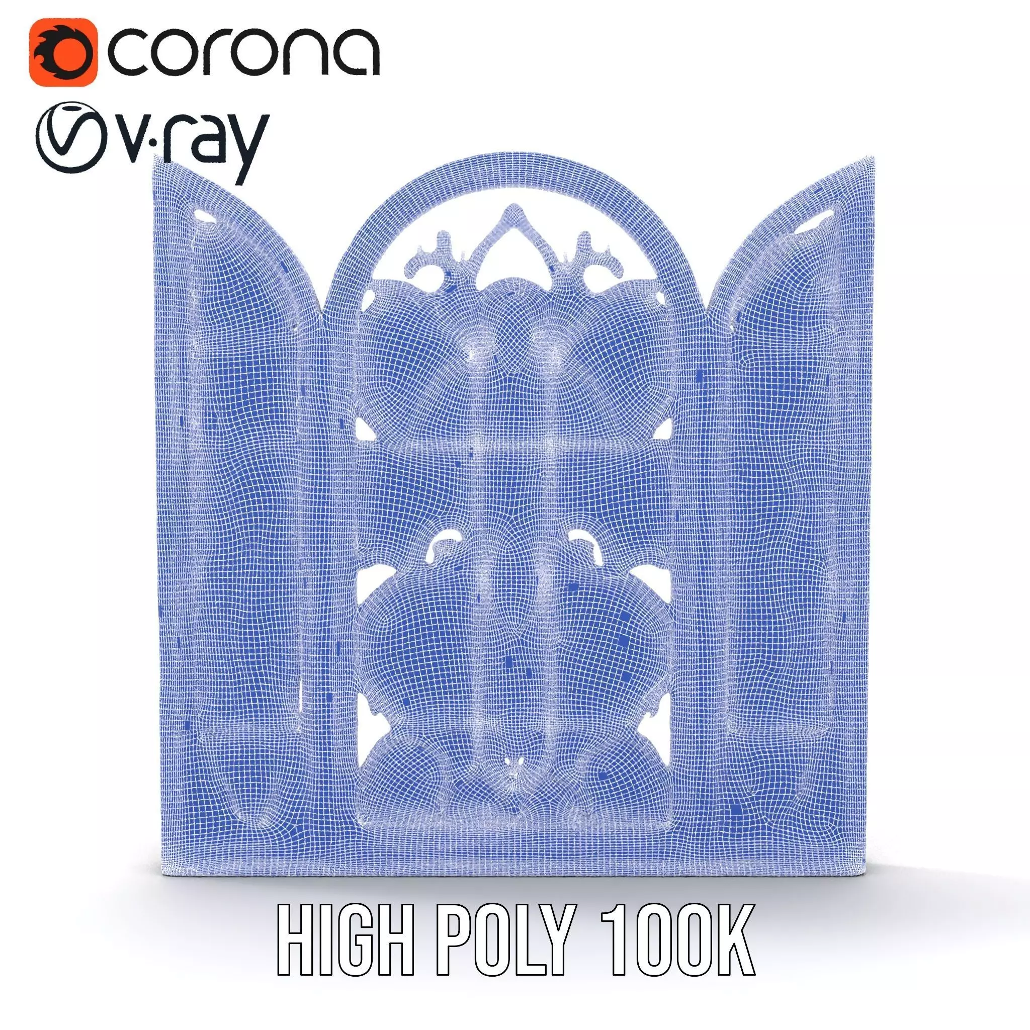 Antique Stained Glass Window model pack Low-poly 3D model_33
