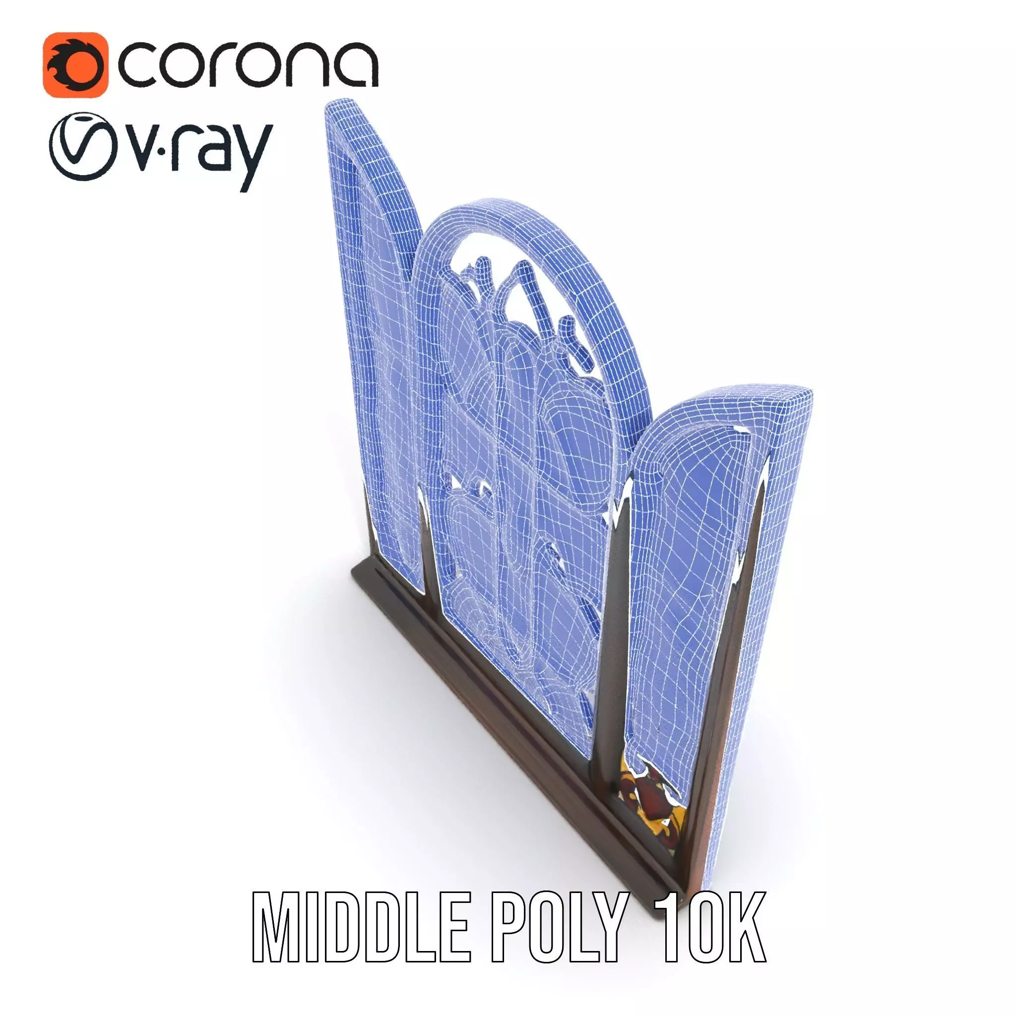 Antique Stained Glass Window model pack Low-poly 3D model_12