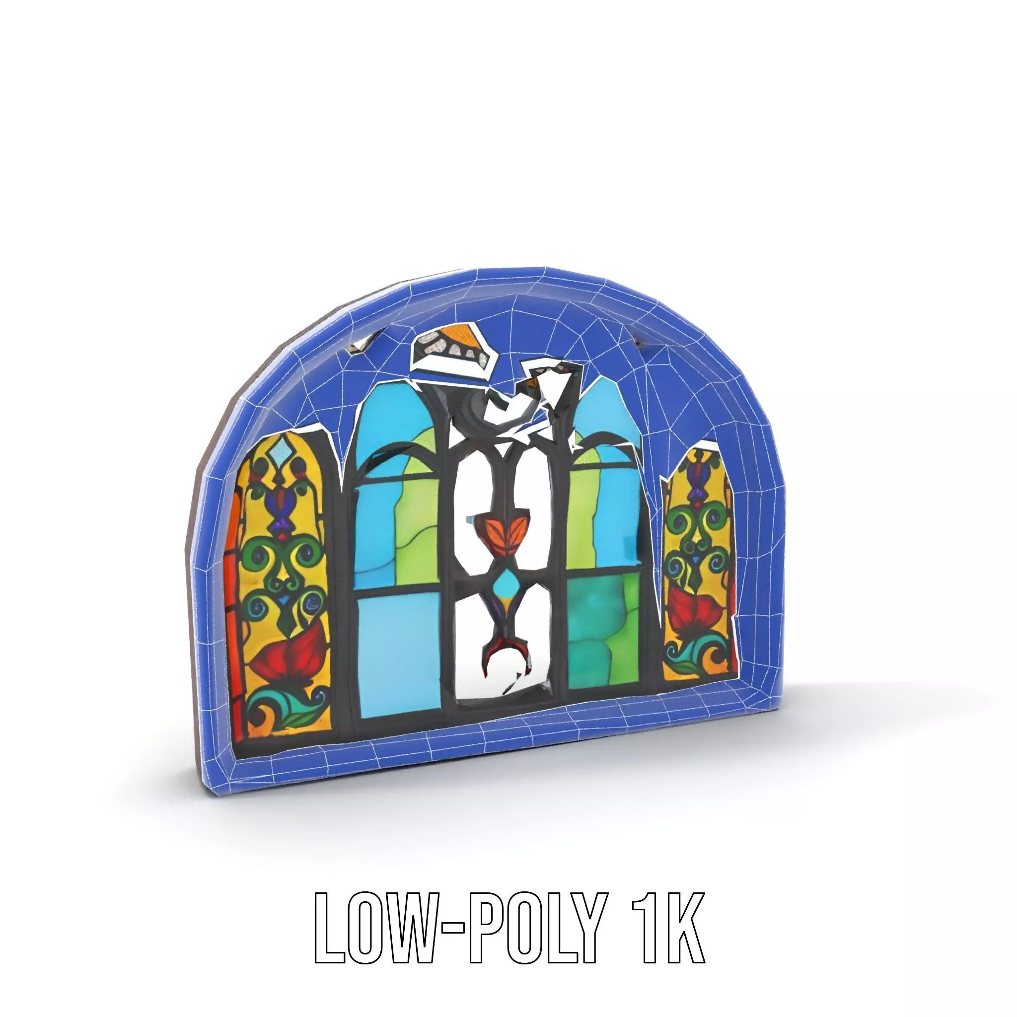 Vibrant Stained Glass Window model pack Low-poly 3D model_16