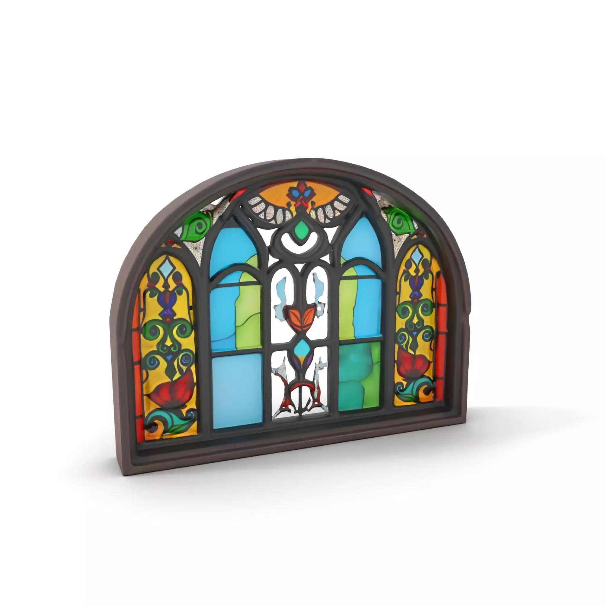 Vibrant Stained Glass Window model pack Low-poly 3D model_0