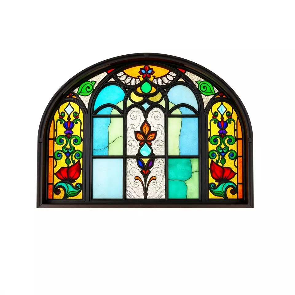 Vibrant Stained Glass Window model pack Low-poly 3D model_2