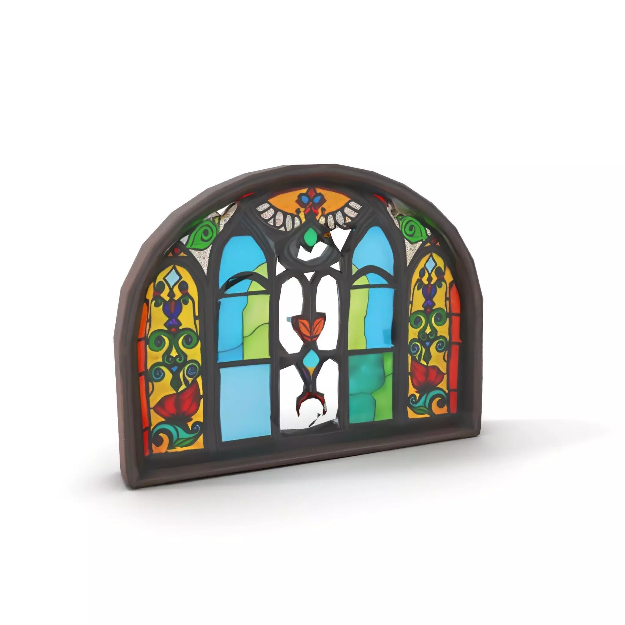 Vibrant Stained Glass Window model pack Low-poly 3D model_7