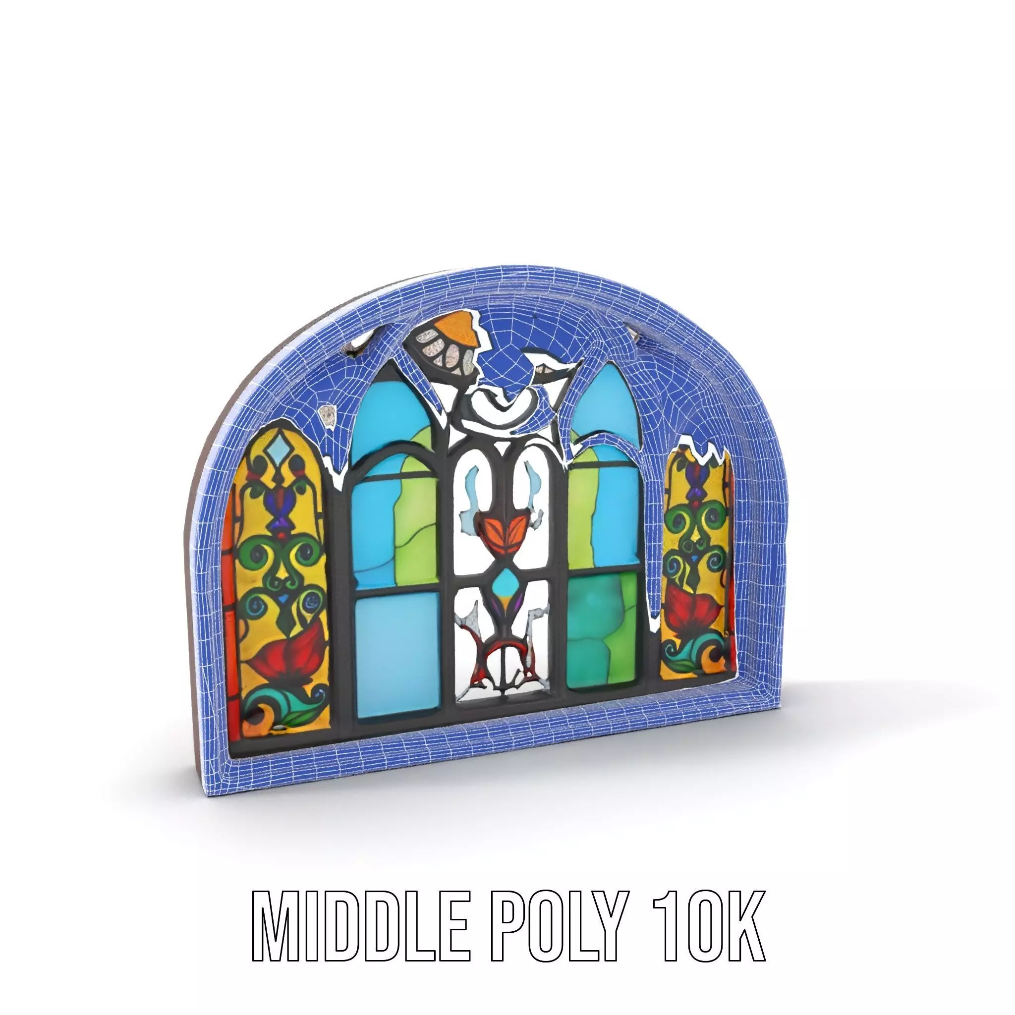 Vibrant Stained Glass Window model pack Low-poly 3D model_18
