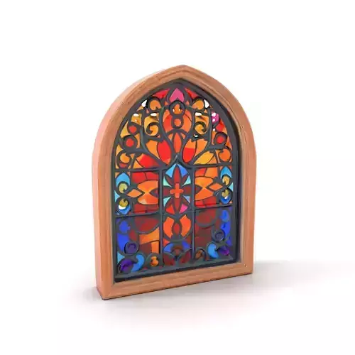 Vibrant Stained Glass Window model pack