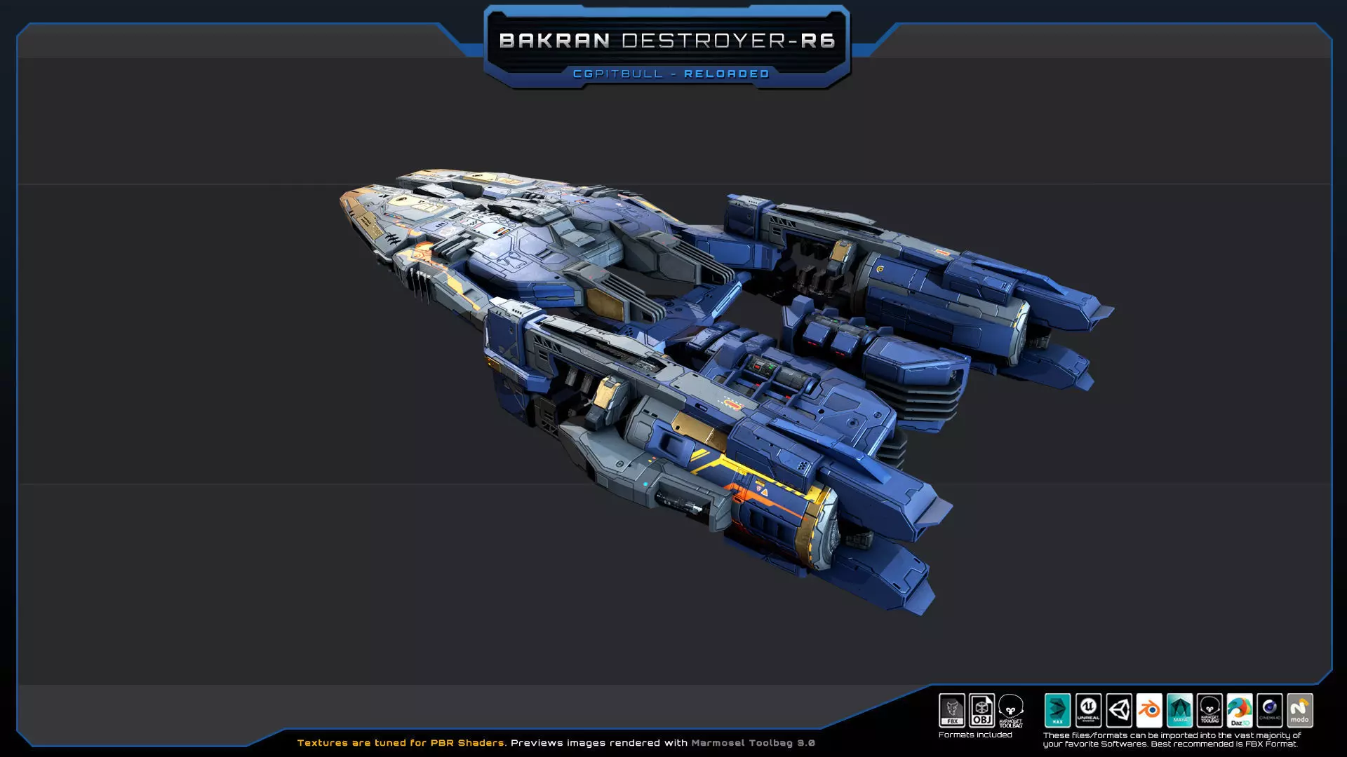 BARKAN Fleet Spacecrafts Low-poly 3D model_24