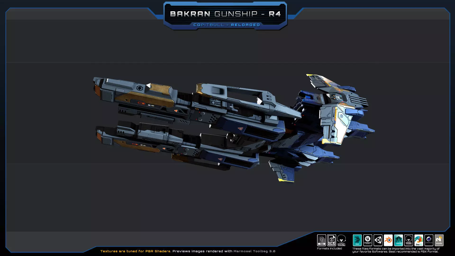 BARKAN Fleet Spacecrafts Low-poly 3D model_12