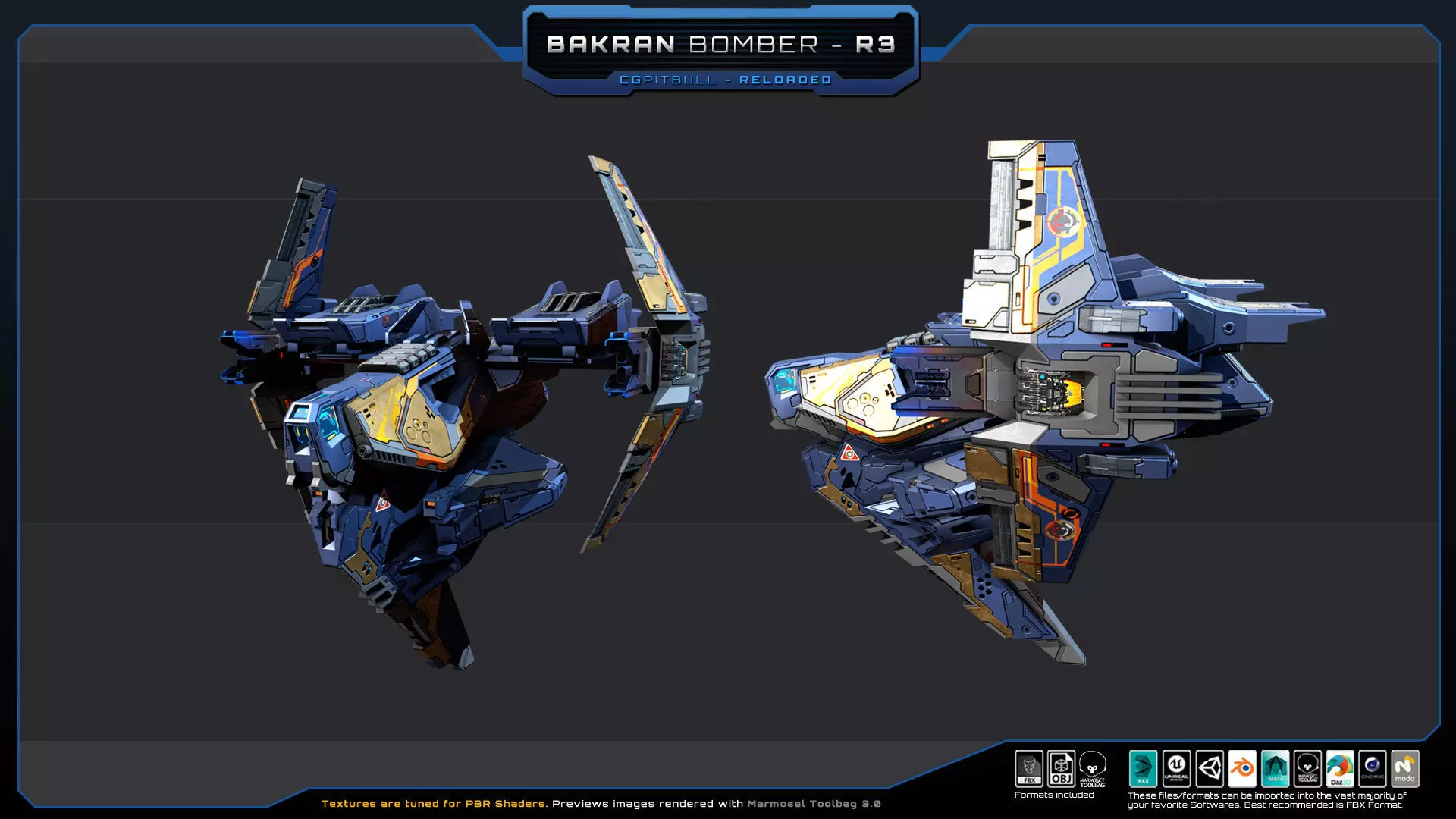 BARKAN Fleet Spacecrafts Low-poly 3D model_7
